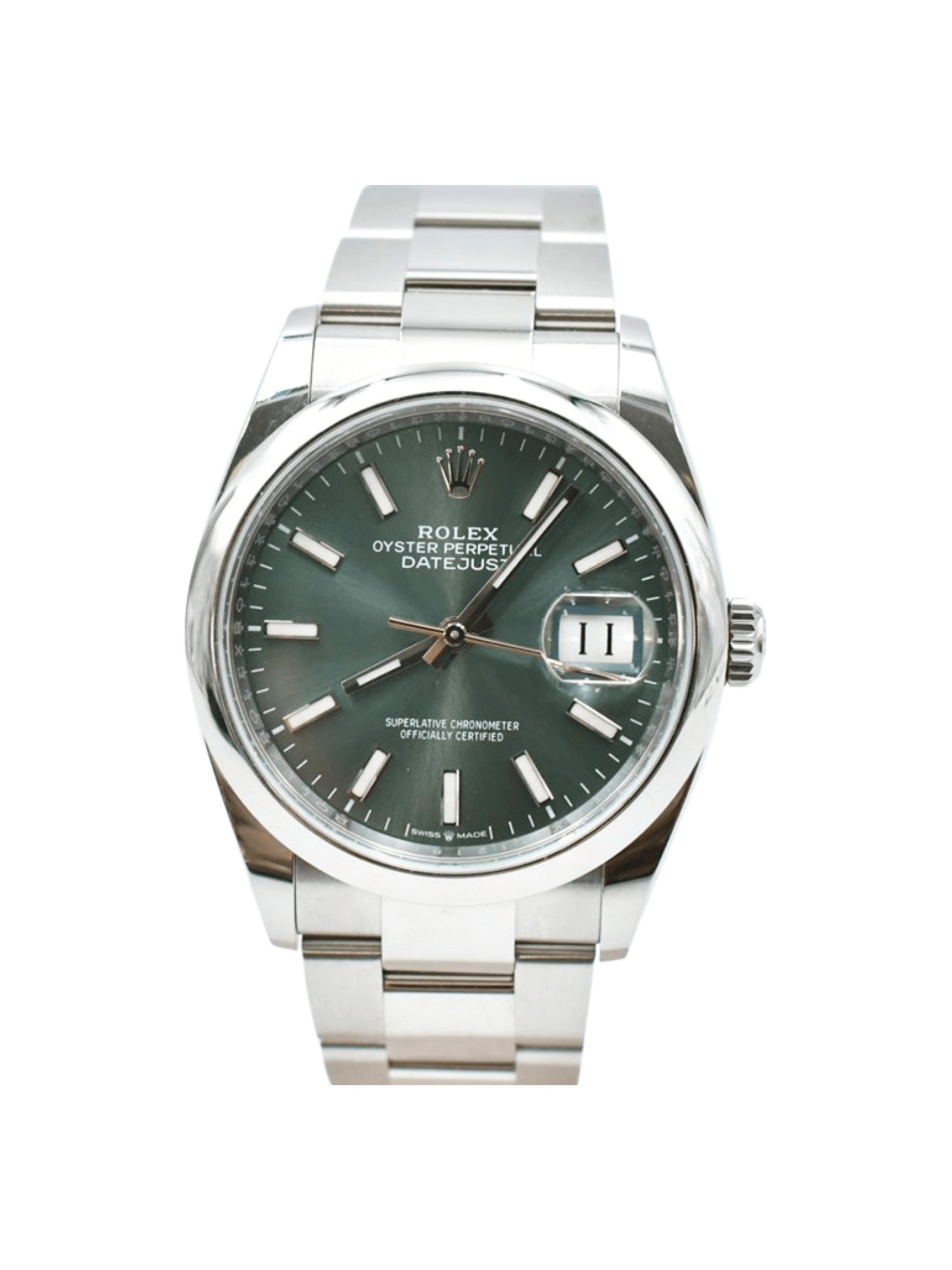 Rolex Datejust 36 Stainless Steel Mint Green Dial 126200 Bracelet