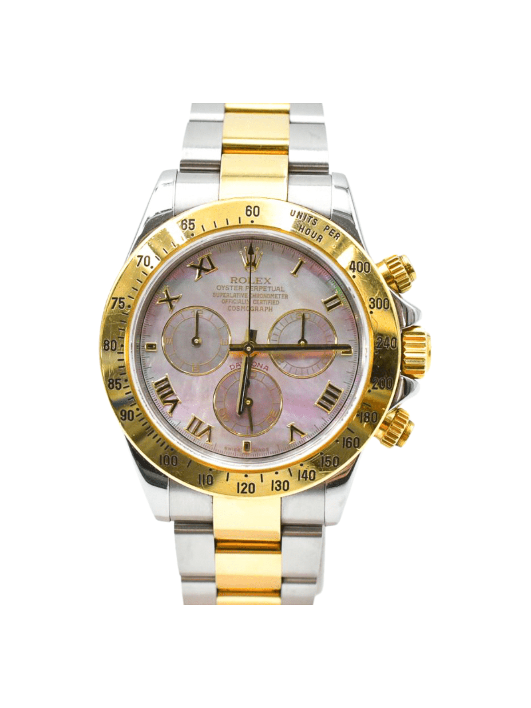 Rolex Daytona Two-Tone Yellow Gold Steel MOP Dial 116523NR Bracelet