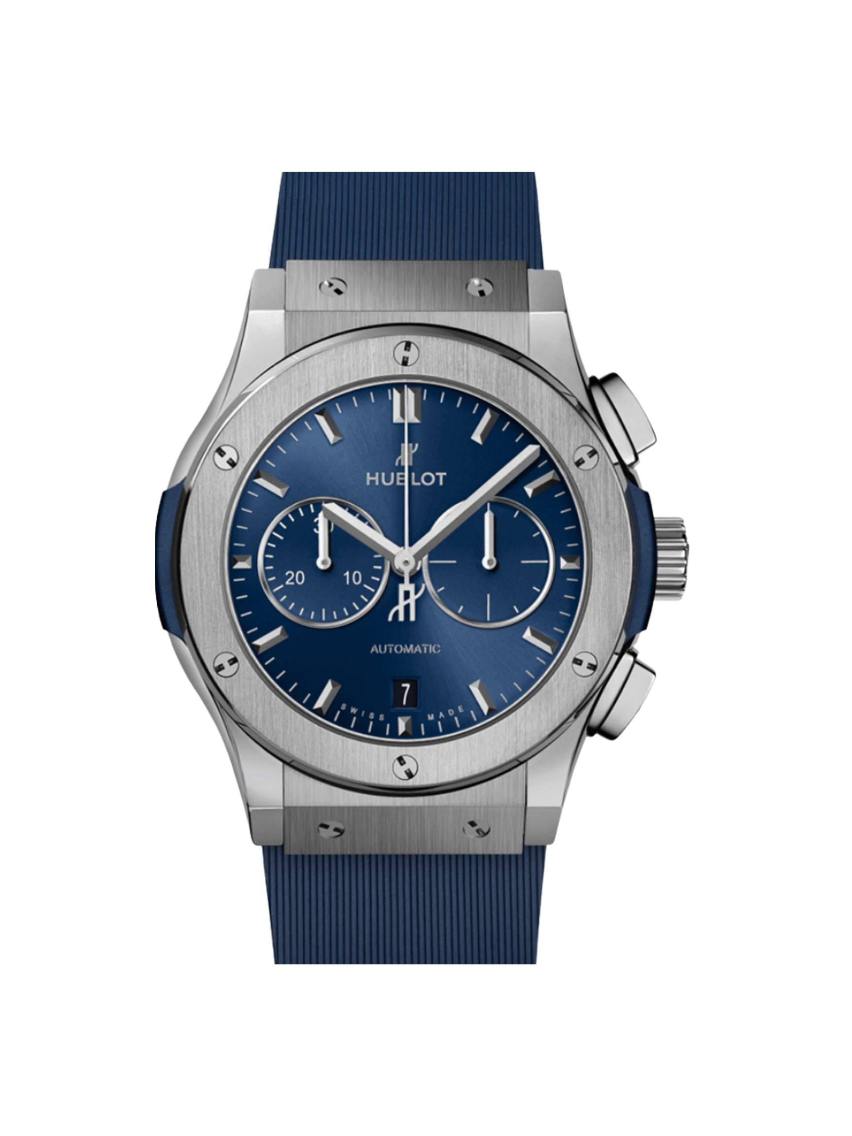 Hublot Classic Fusion Blue Titanium Blue Dial 521.NX.7170.RX Bracelet