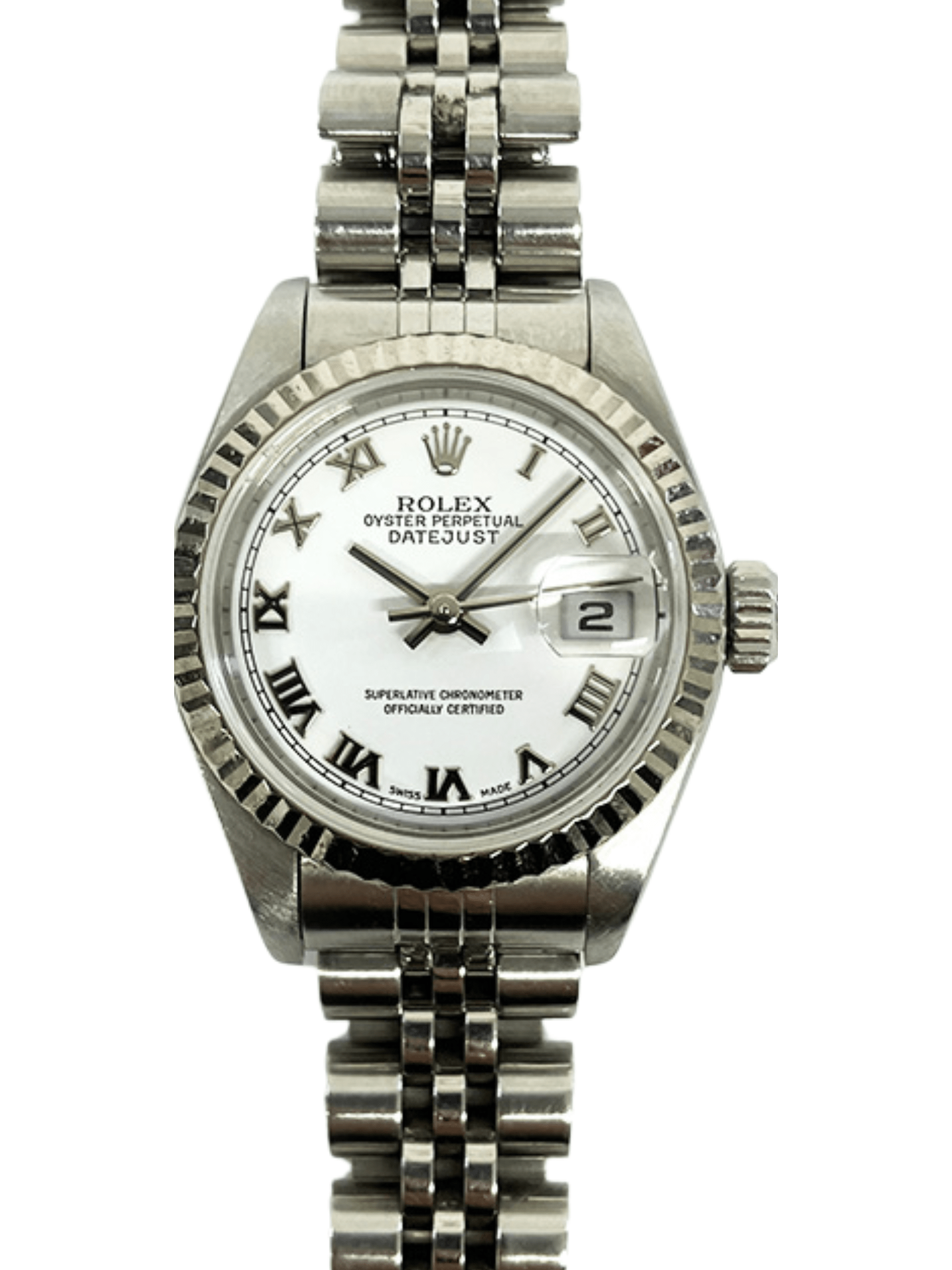 Rolex Lady-Datejust Stainless Steel White Roman Dial 79174 Bracelet