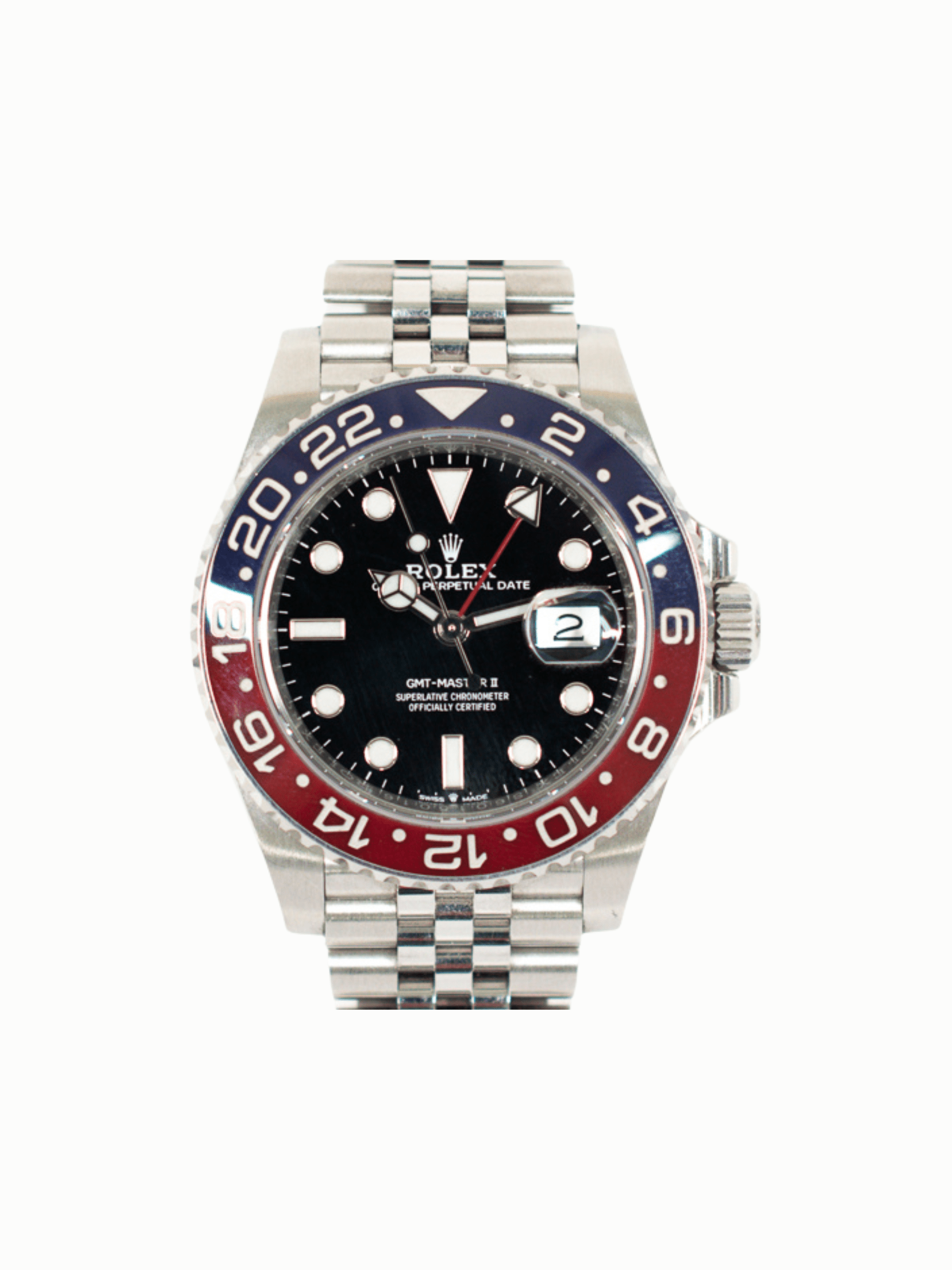Rolex GMT-Master II Stainless Steel "Pepsi" Bezel Black Dial 126710BLRO