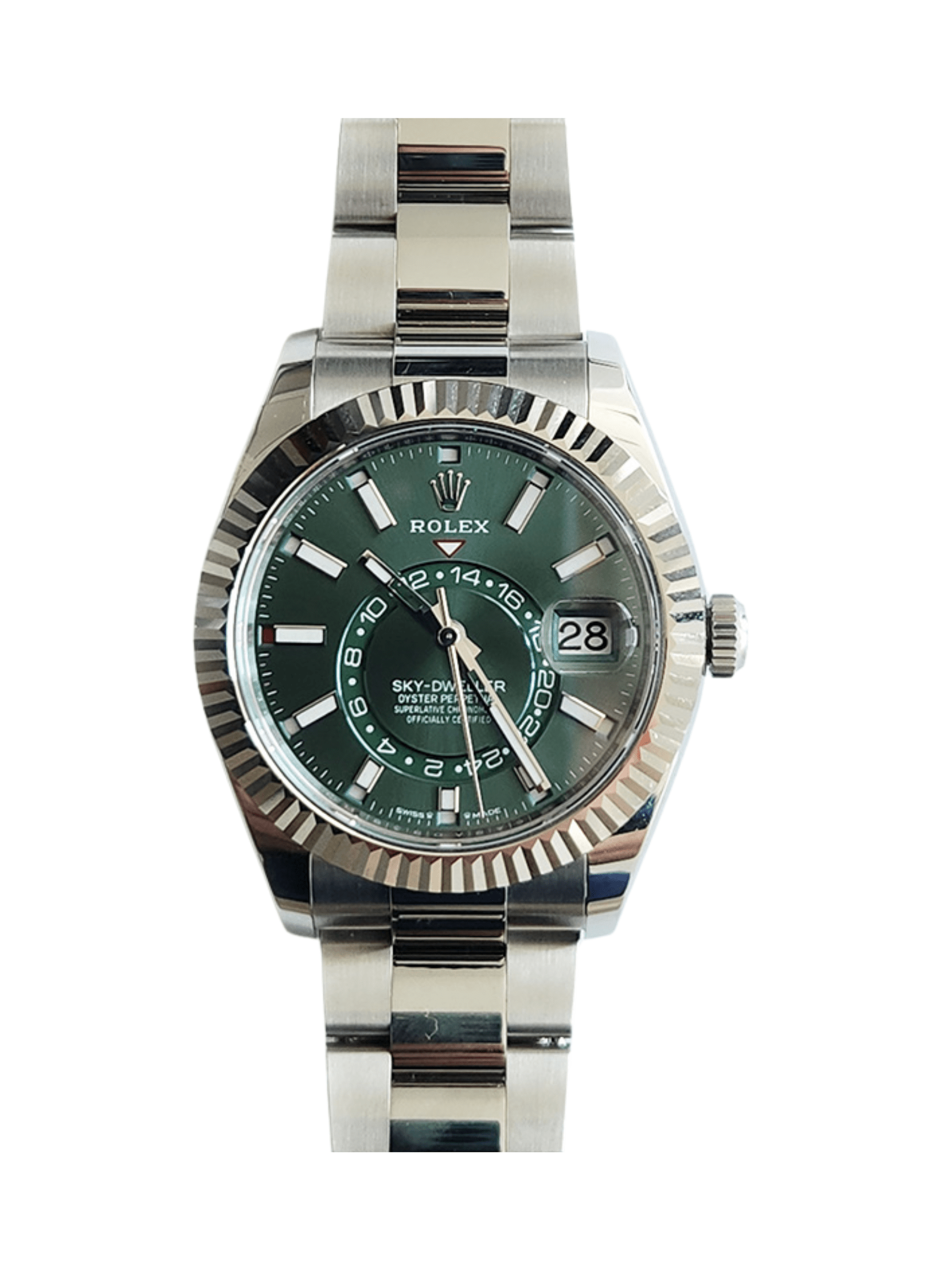 NEW Rolex Sky-Dweller Stainless Steel Green 336934
