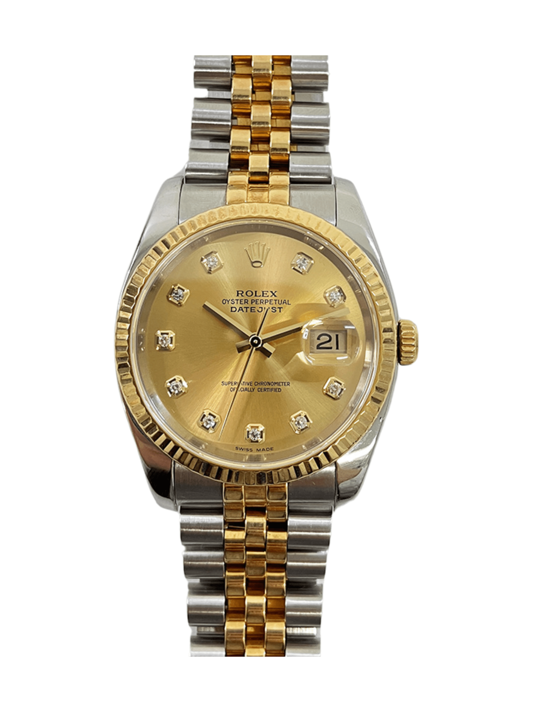 Rolex Datejust 36 Champagne Diamond Dial 116233