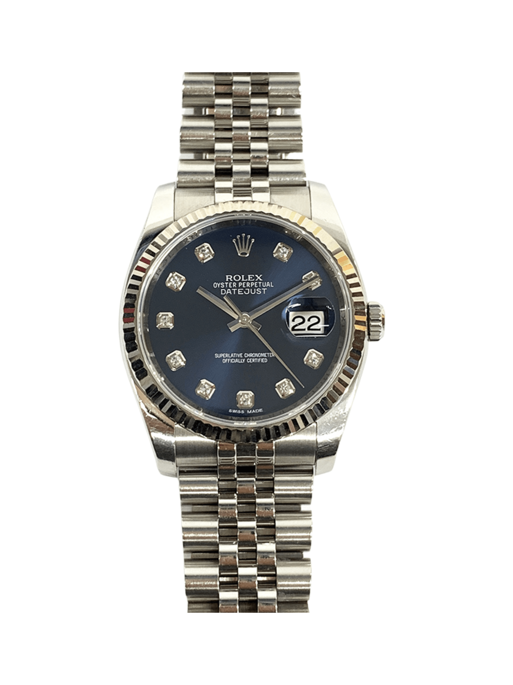 Rolex Datejust 36 Stainless Steel Blue Diamond Dial 126234