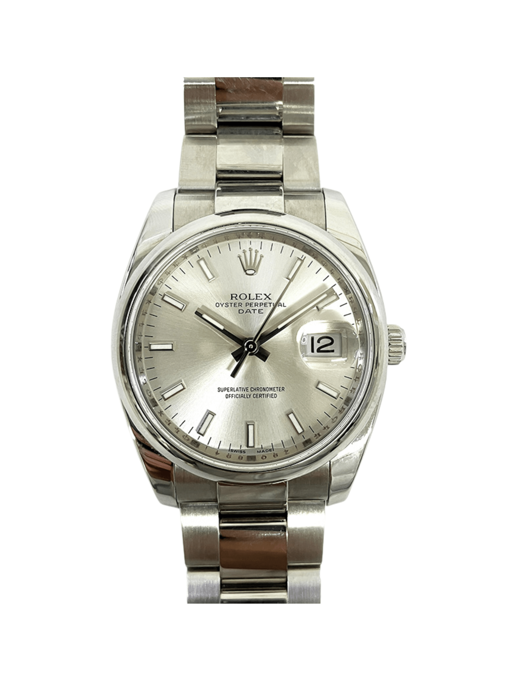 Rolex Oyster Perpetual Date Silver Dial 115200