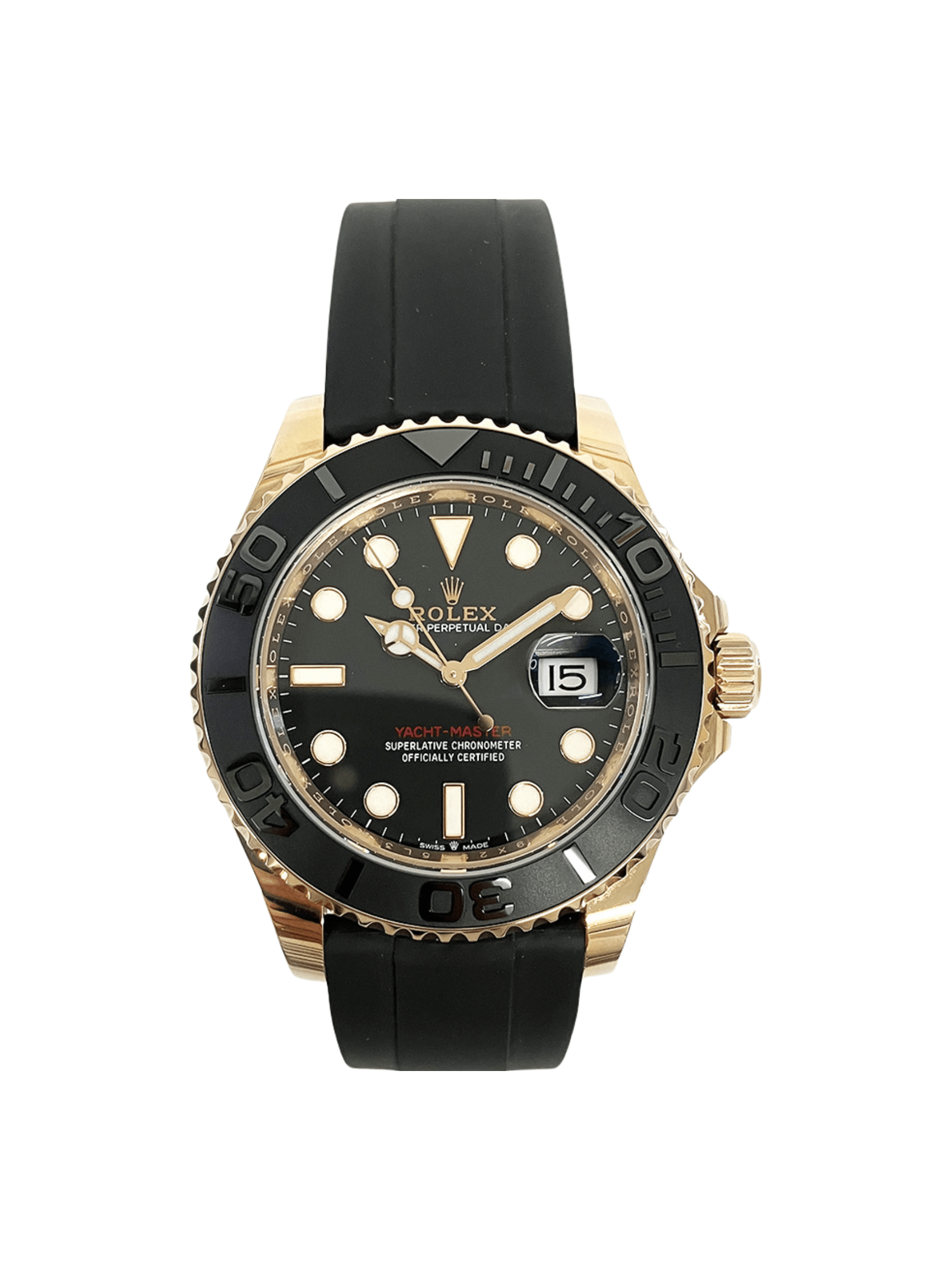 Rolex Yacht-Master 40 Rose Gold Black Dial 126655 Bracelet