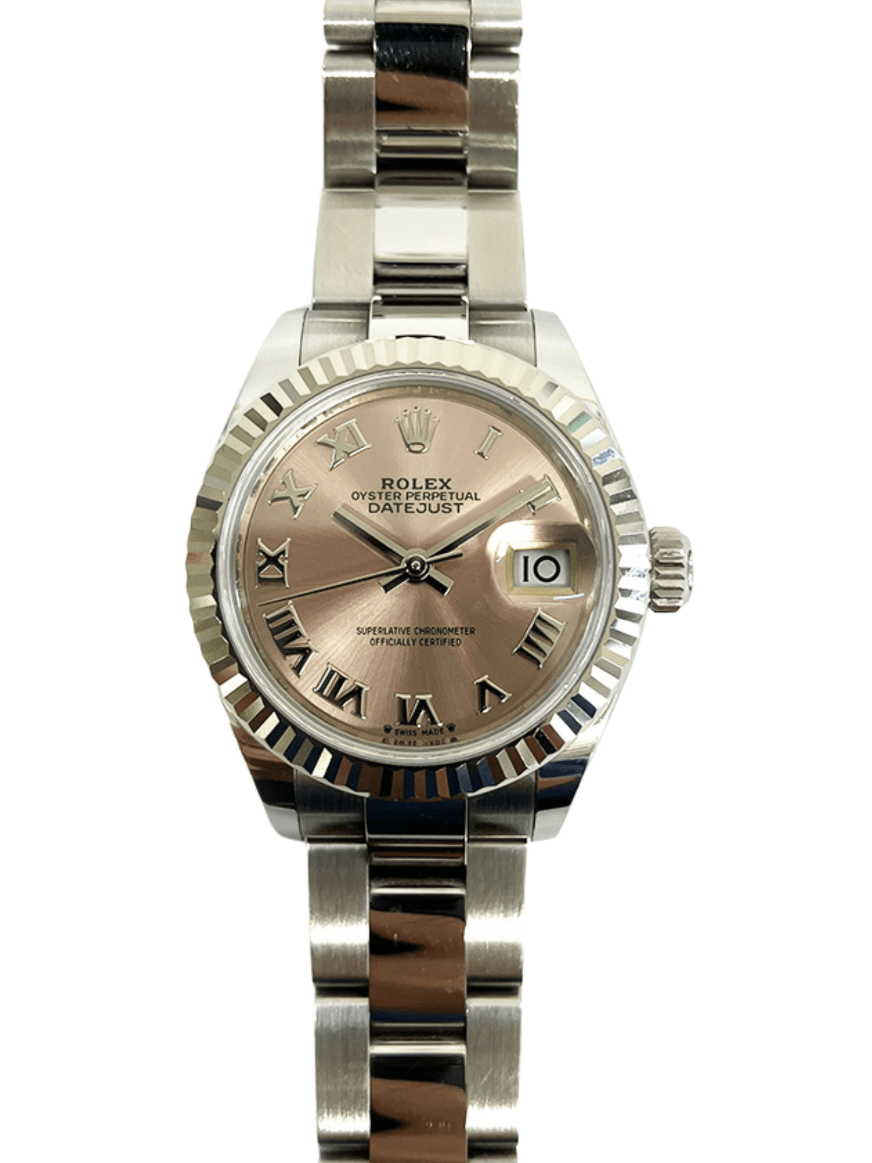 Rolex Lady-Datejust Stainless Steel Pink Roman Dial 279174 Bracelet