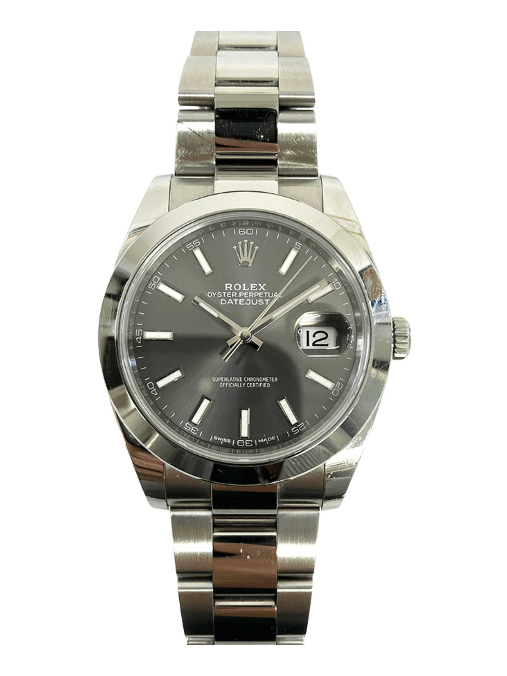 Rolex Datejust 41 Stainless Steel Slate Dial 126300 Bracelet