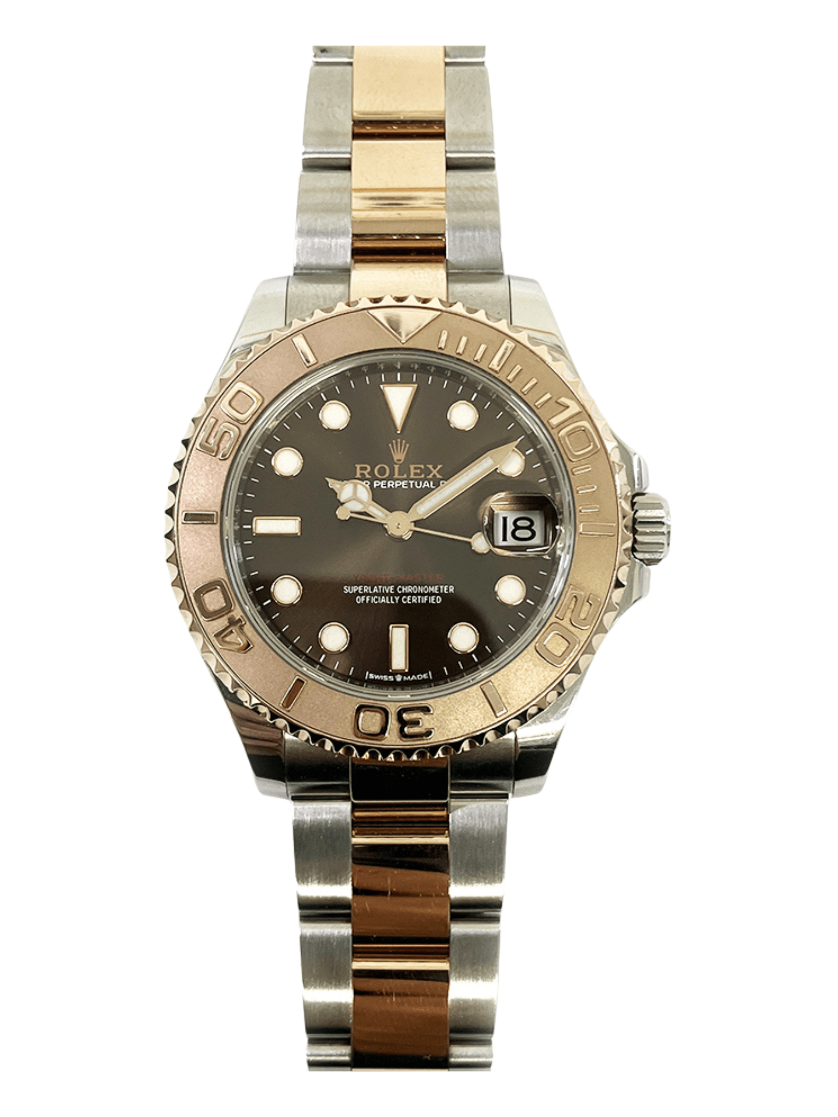 Rolex Yacht-Master 37 Two Tone Chocolate Dial 268621 Bracelet