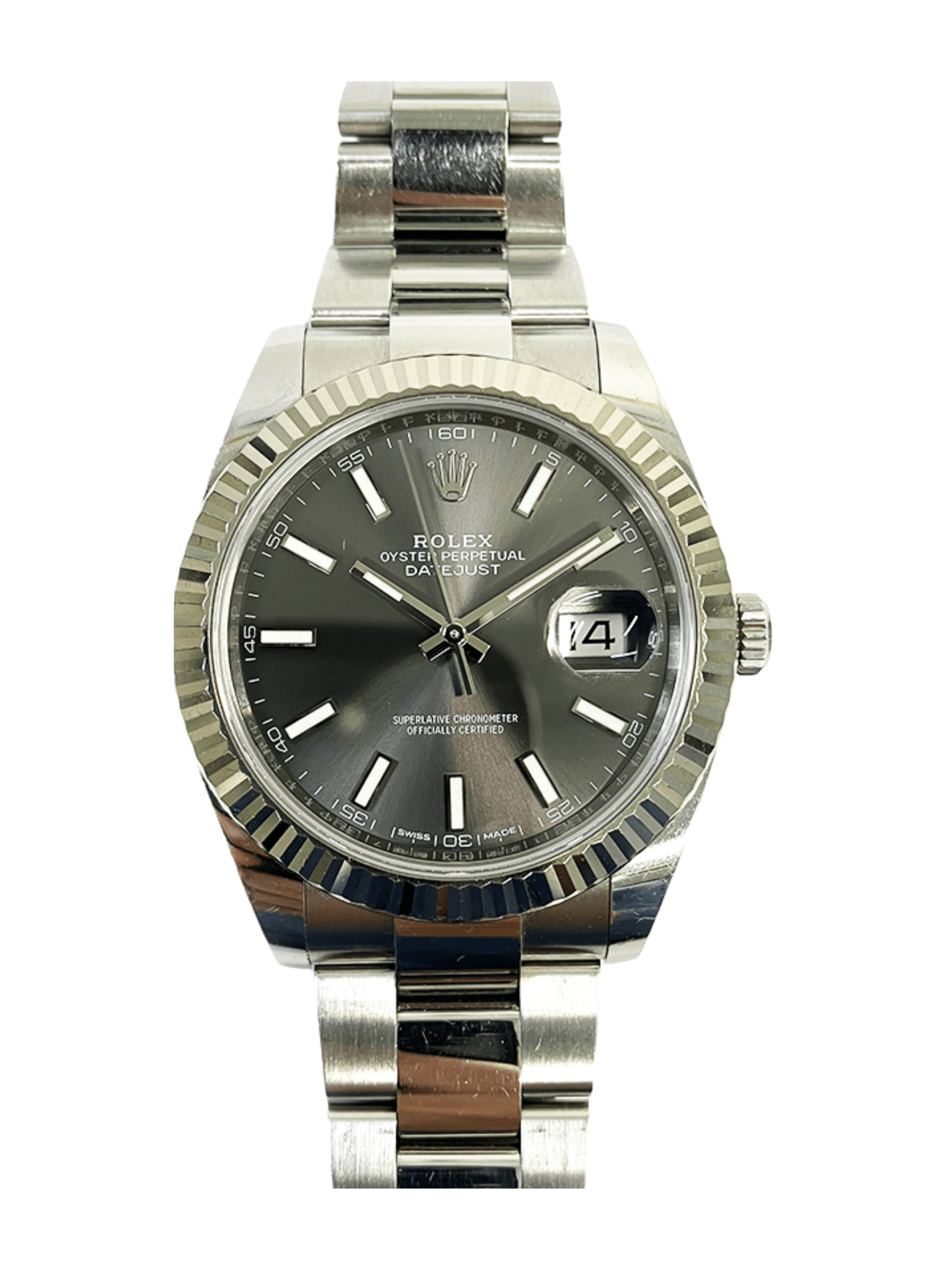 Rolex Datejust 41 Stainless Steel Slate Dial 126334 Bracelet