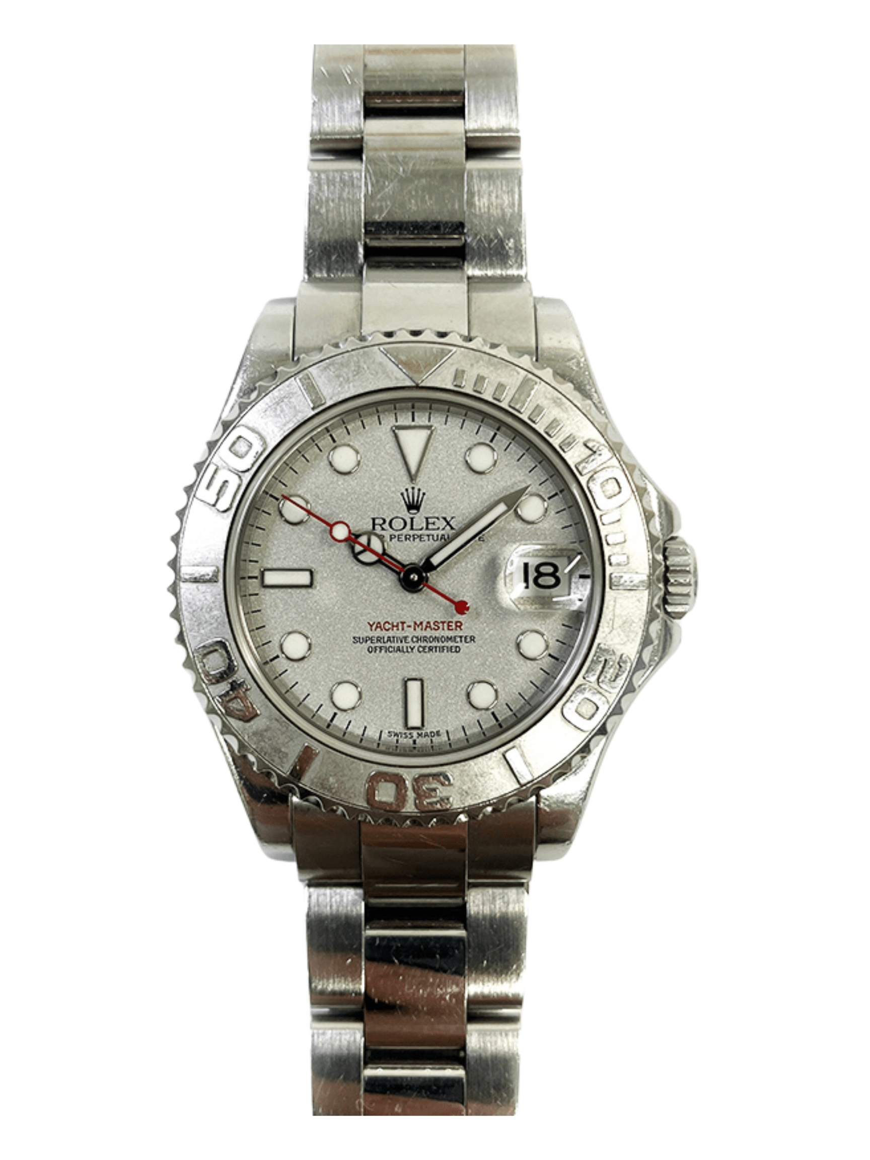 Rolex Yacht-Master Stainless Steel Platinum Dial 168622 Bracelet