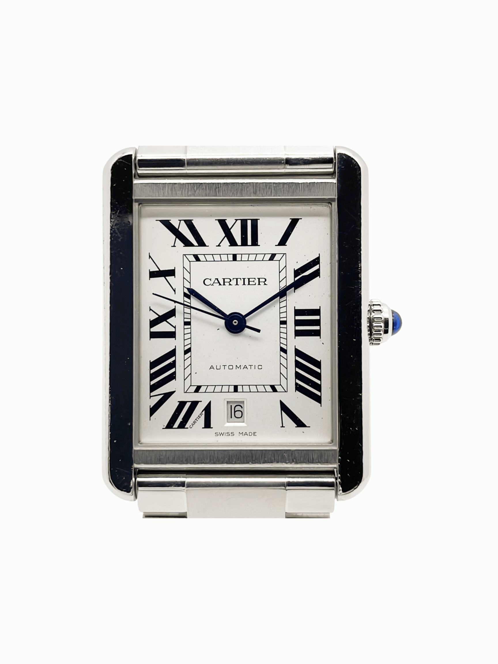 Cartier Tank Solo Xl Stainless Steel Silver Roman Dial W5200028