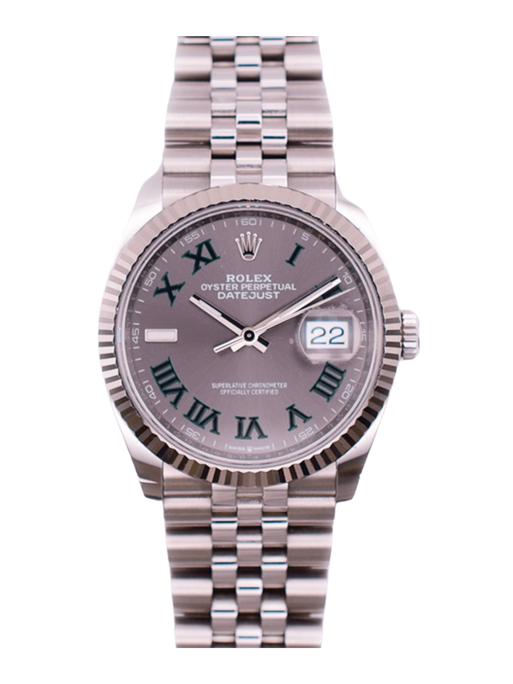 Rolex Datejust 36 Stainless Steel Wimbledon Dial 126234 Bracelet