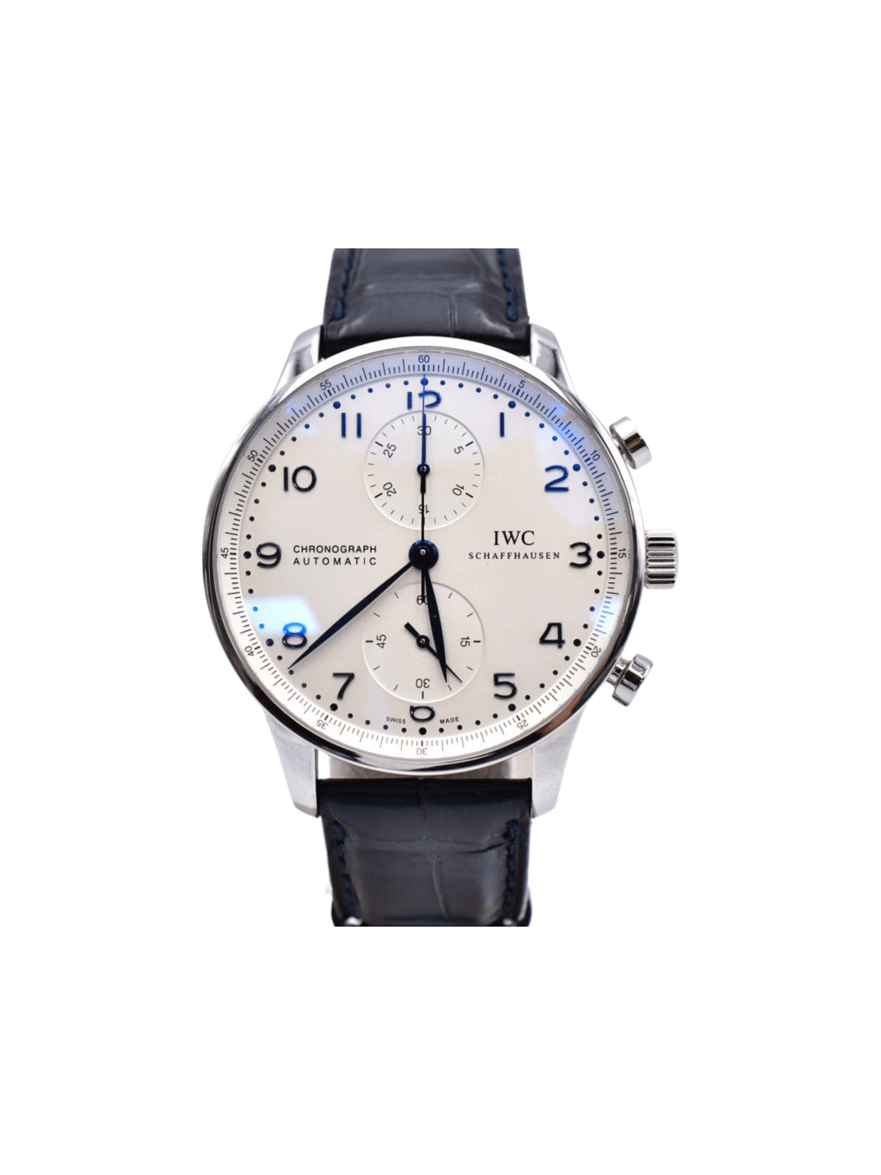 IWC Portuguese Chronograph White Arabic Dial IW371446 Bracelet