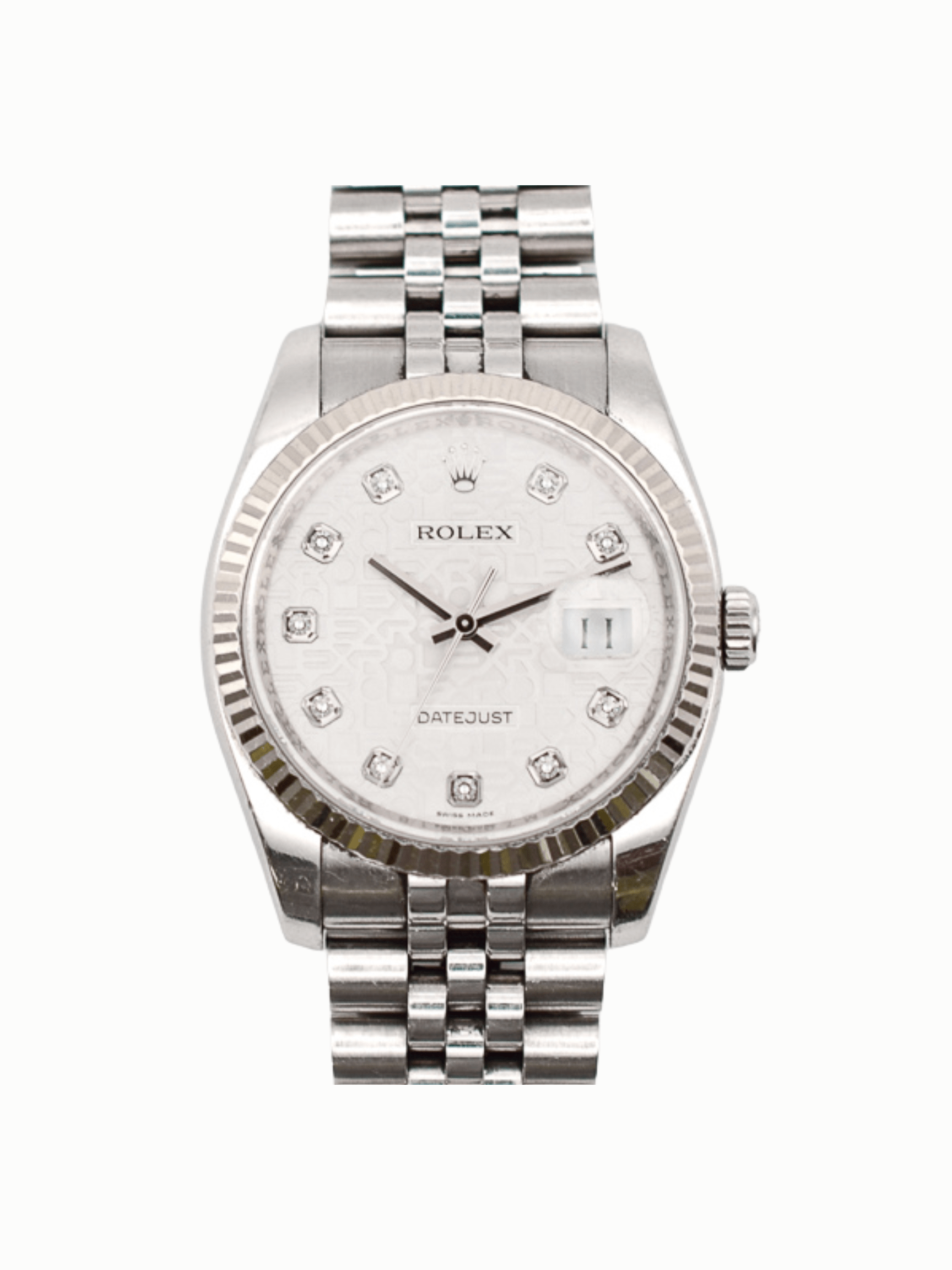 Rolex Datejust 36 Stainless Steel Silver Jubilee Anniversary Dial 116234