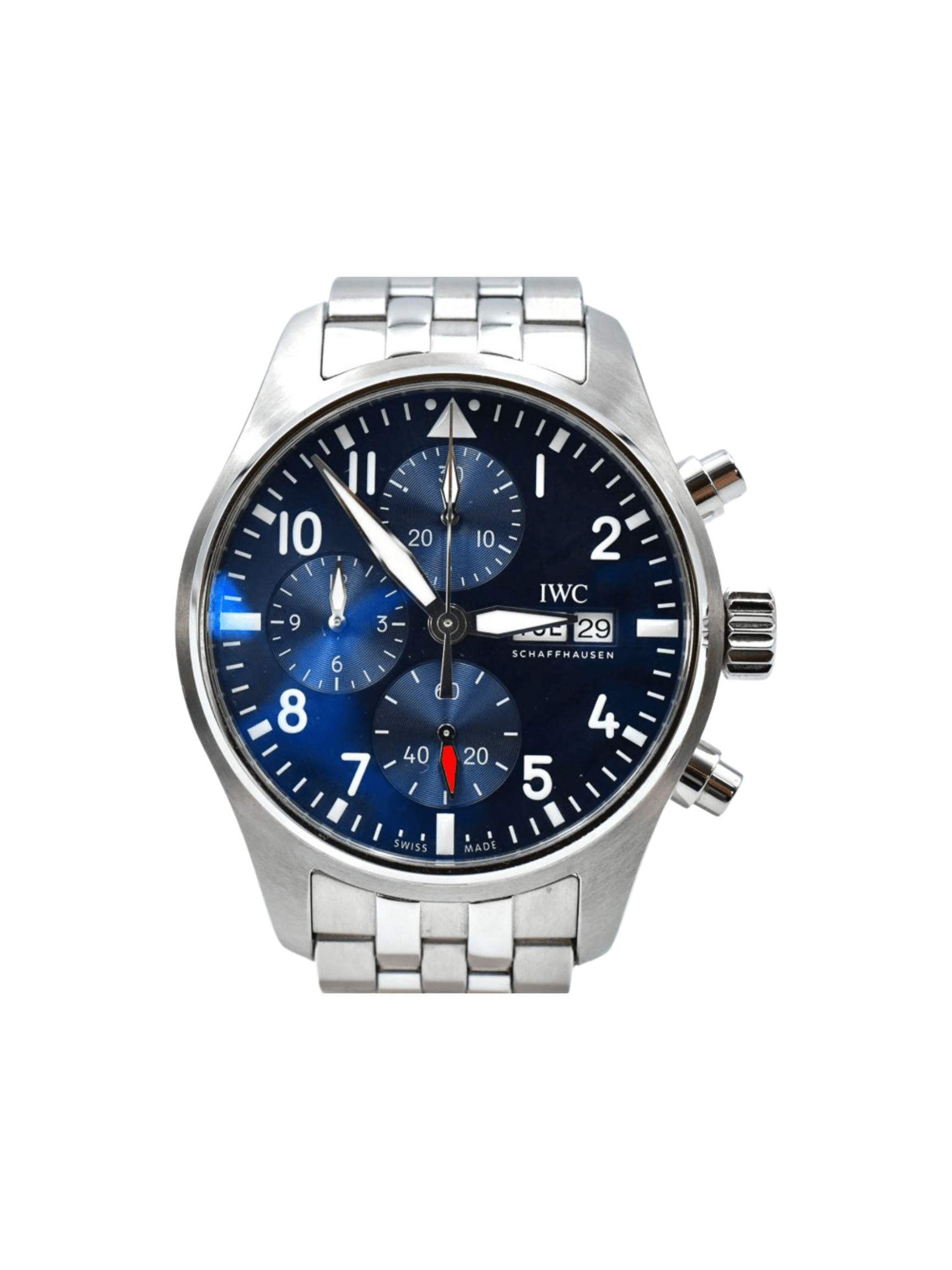IWC Pilot Chronograph Blue Arabic Dial IW388102 Bracelet