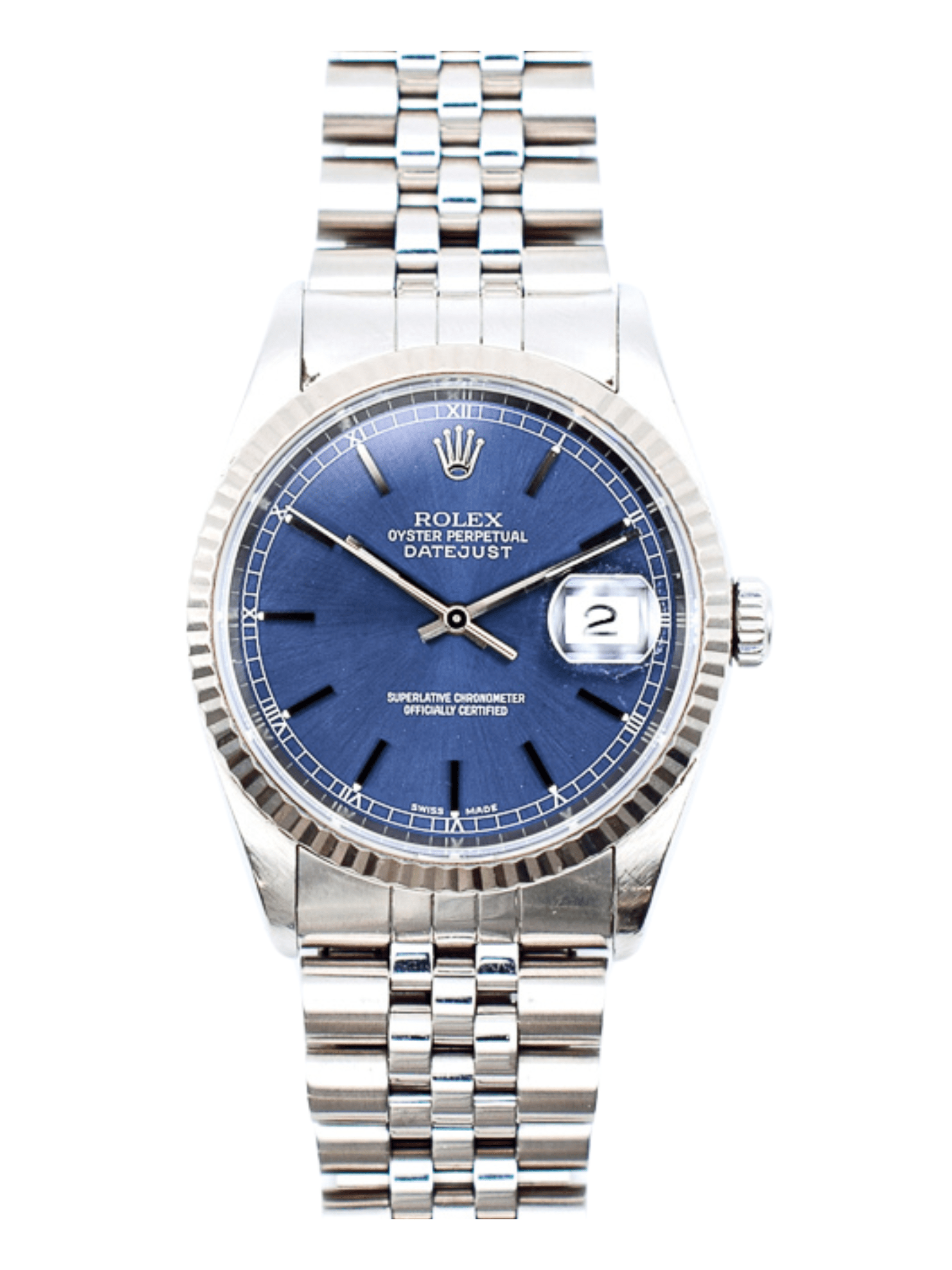 Rolex Datejust 36 Stainless Steel Blue Dial 16234 Bracelet