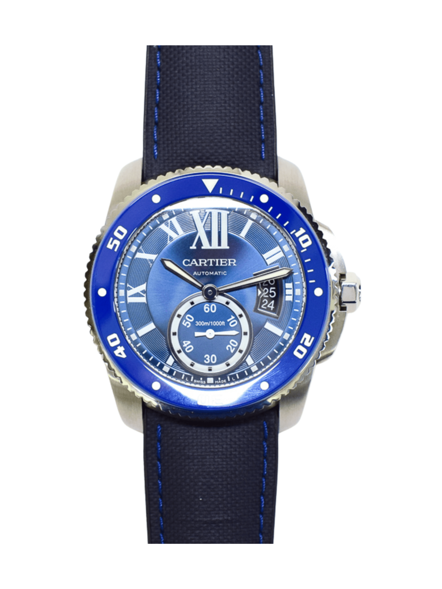 Cartier Calibre de Cartier Diver Blue Roman Dial WSCA0010 Bracelet
