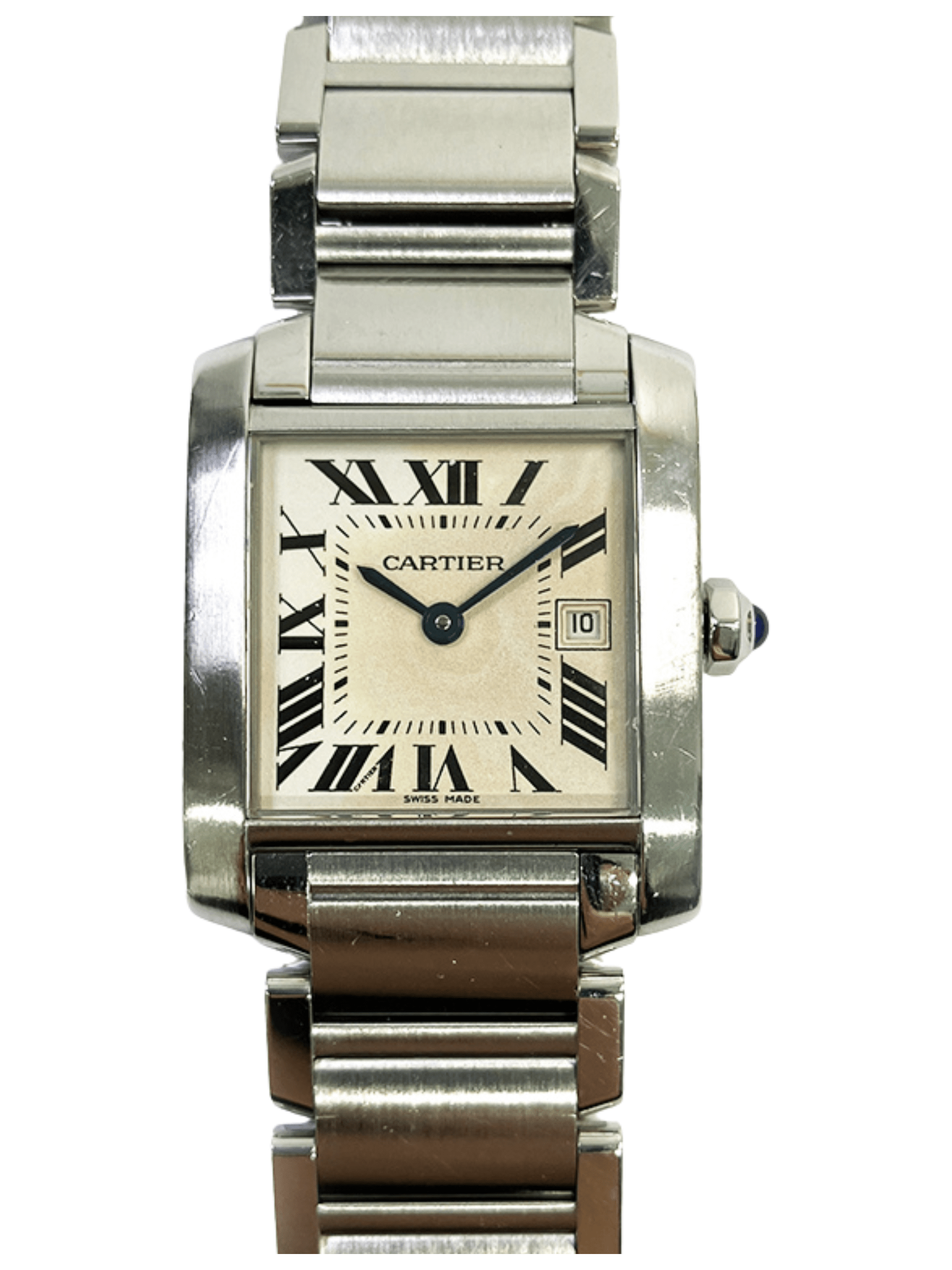 Cartier Panthère Stainless Steel White Roman Dial W51011Q3 Bracelet