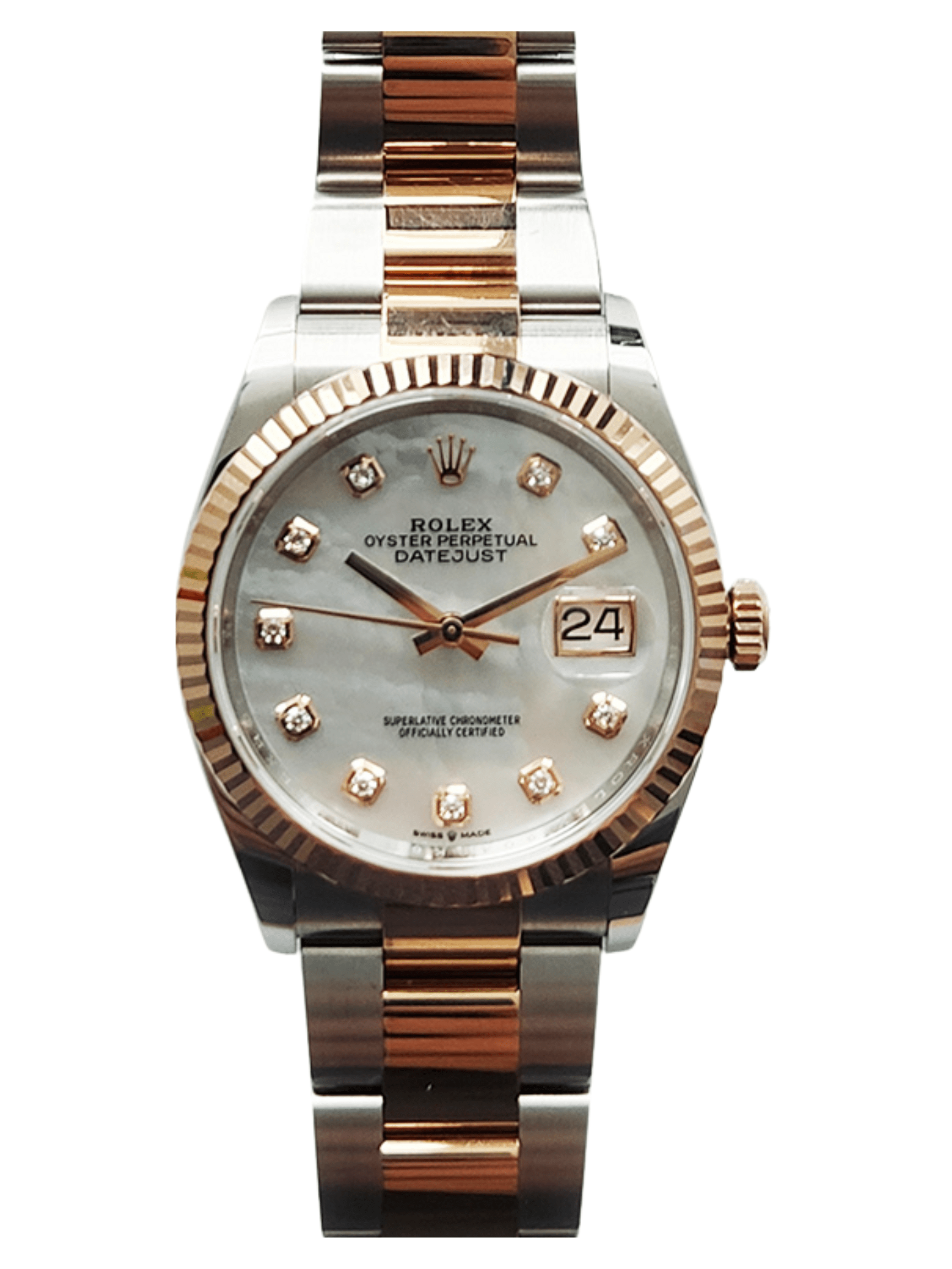 Rolex Datejust 36 Two-Tone White MOP Diamond Dial 126231 Bracelet