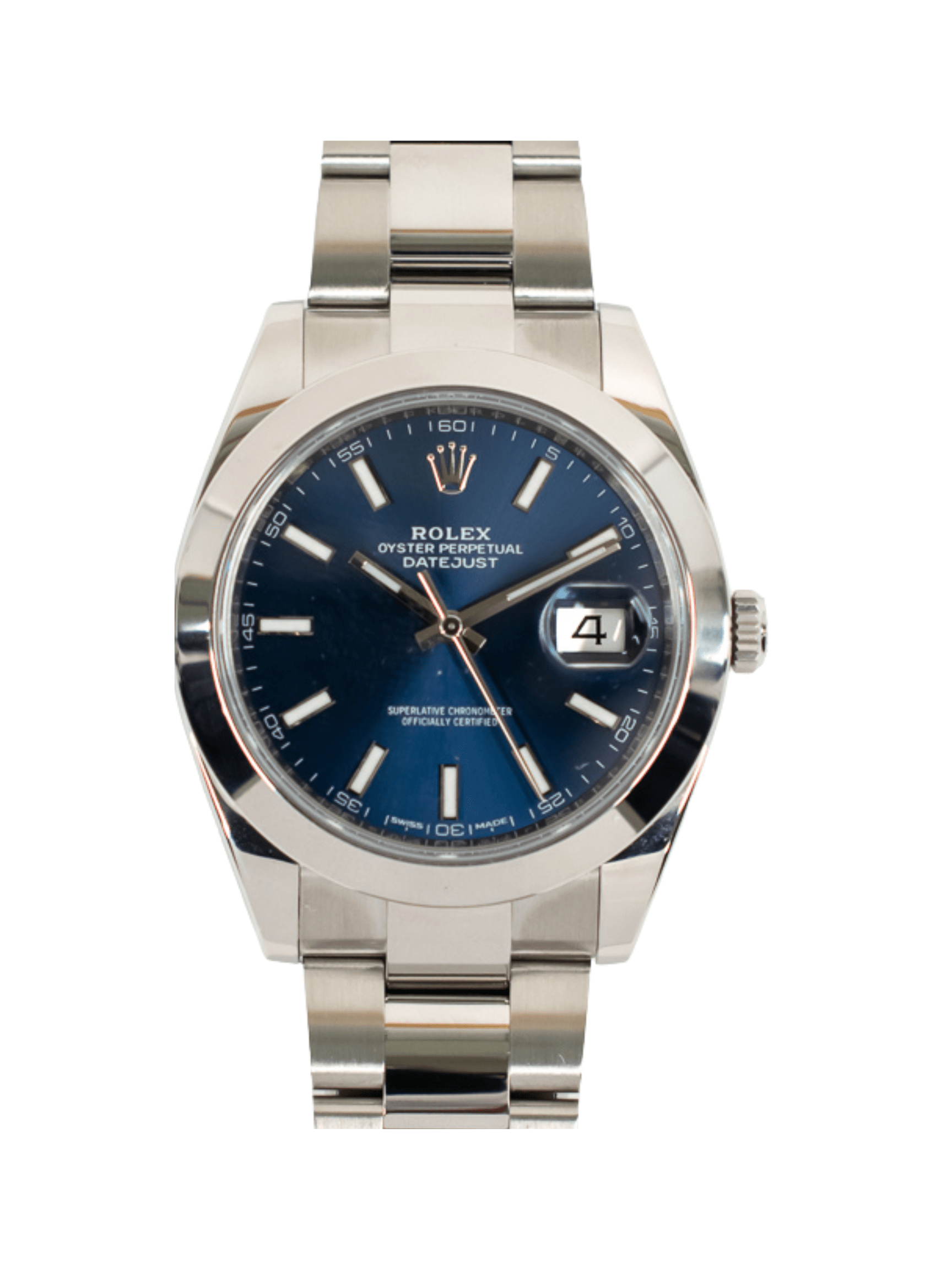 Rolex Datejust 41 Stainless Steel Blue Dial 126300 Bracelet
