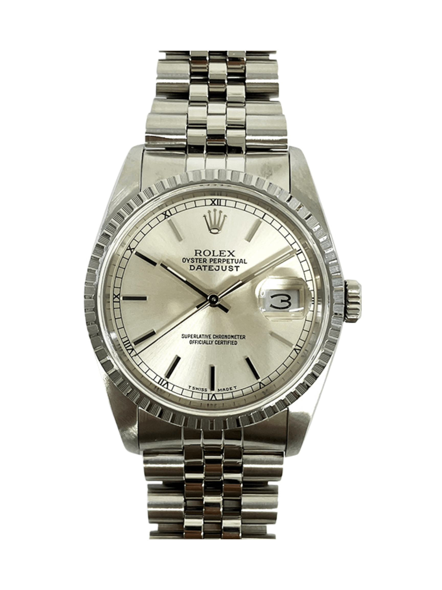 Rolex Datejust 36 Stainless Steel Silver Dial 16220 Bracelet