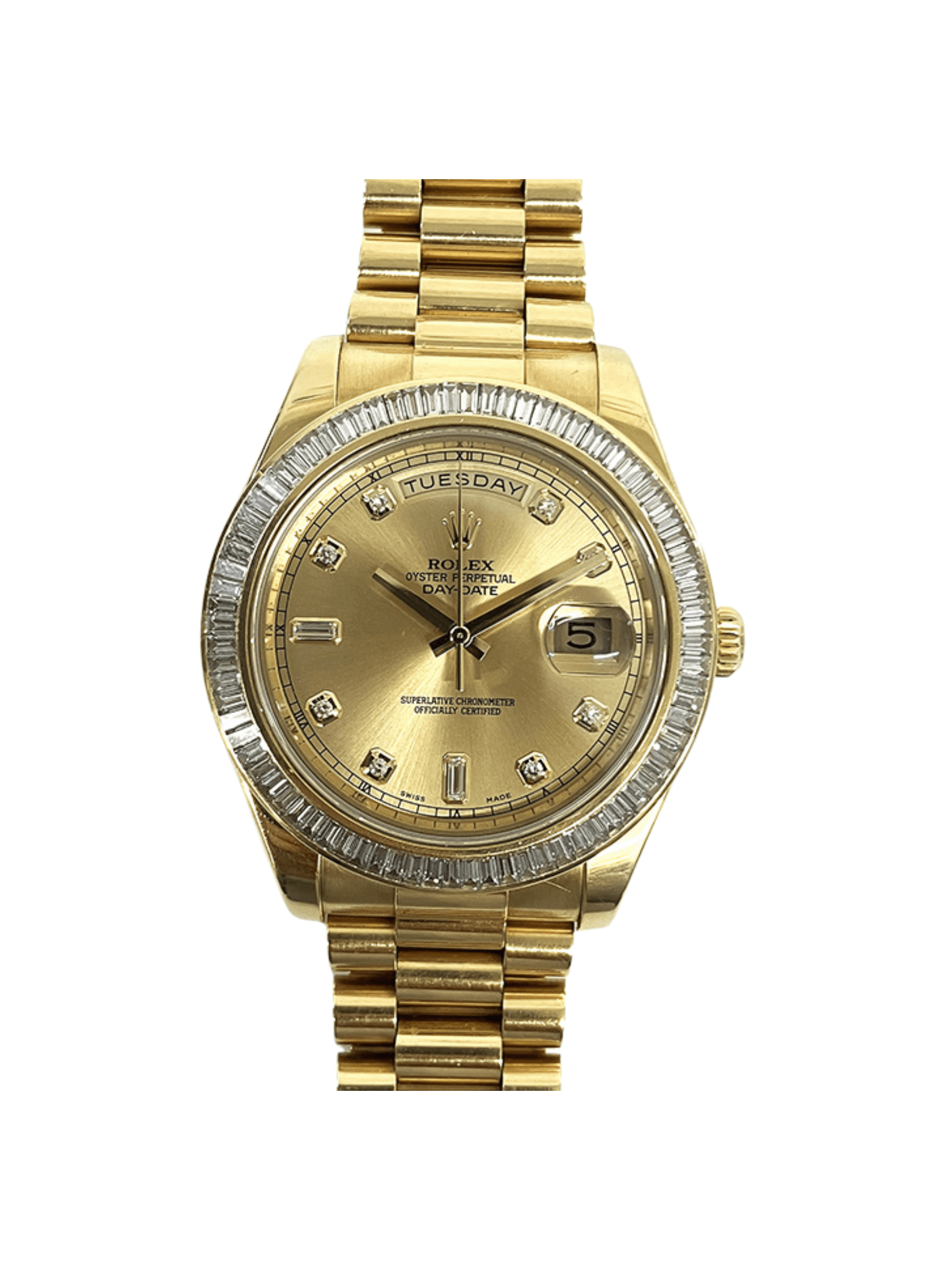 Rolex Day-Date Champagne Factory Diamond 218398BR