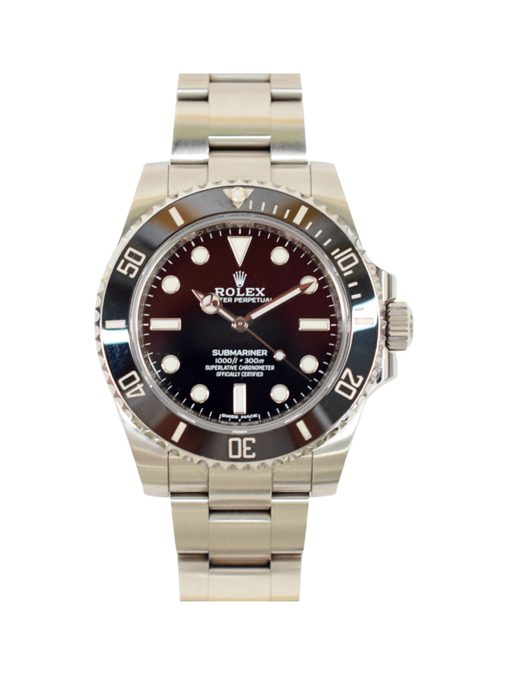 Rolex Submariner (No Date) Stainless Steel Black Dial 114060 Bracelet
