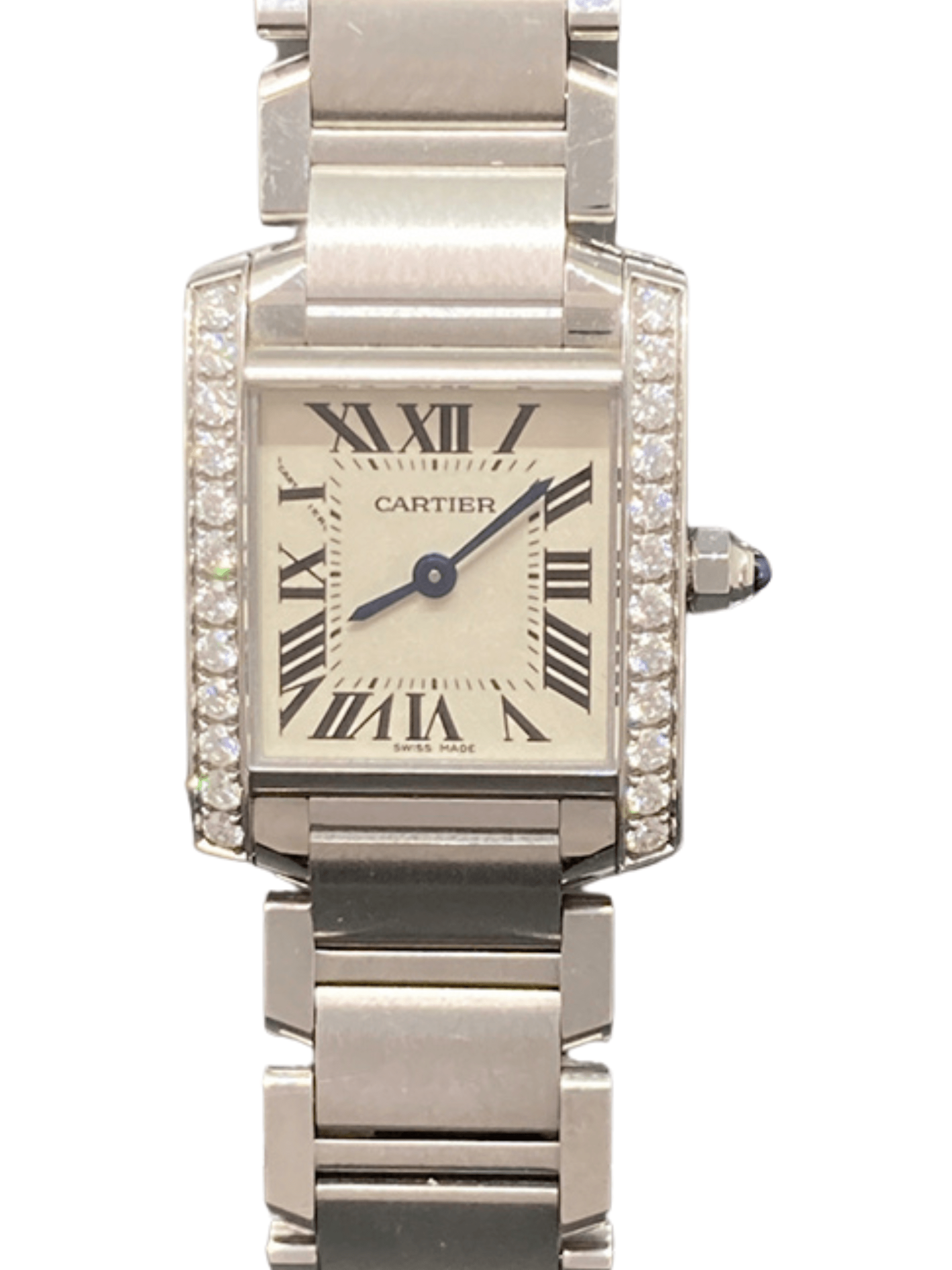 Cartier Tank Française Steel Silver Roman Dial W4TA0008 Bracelet