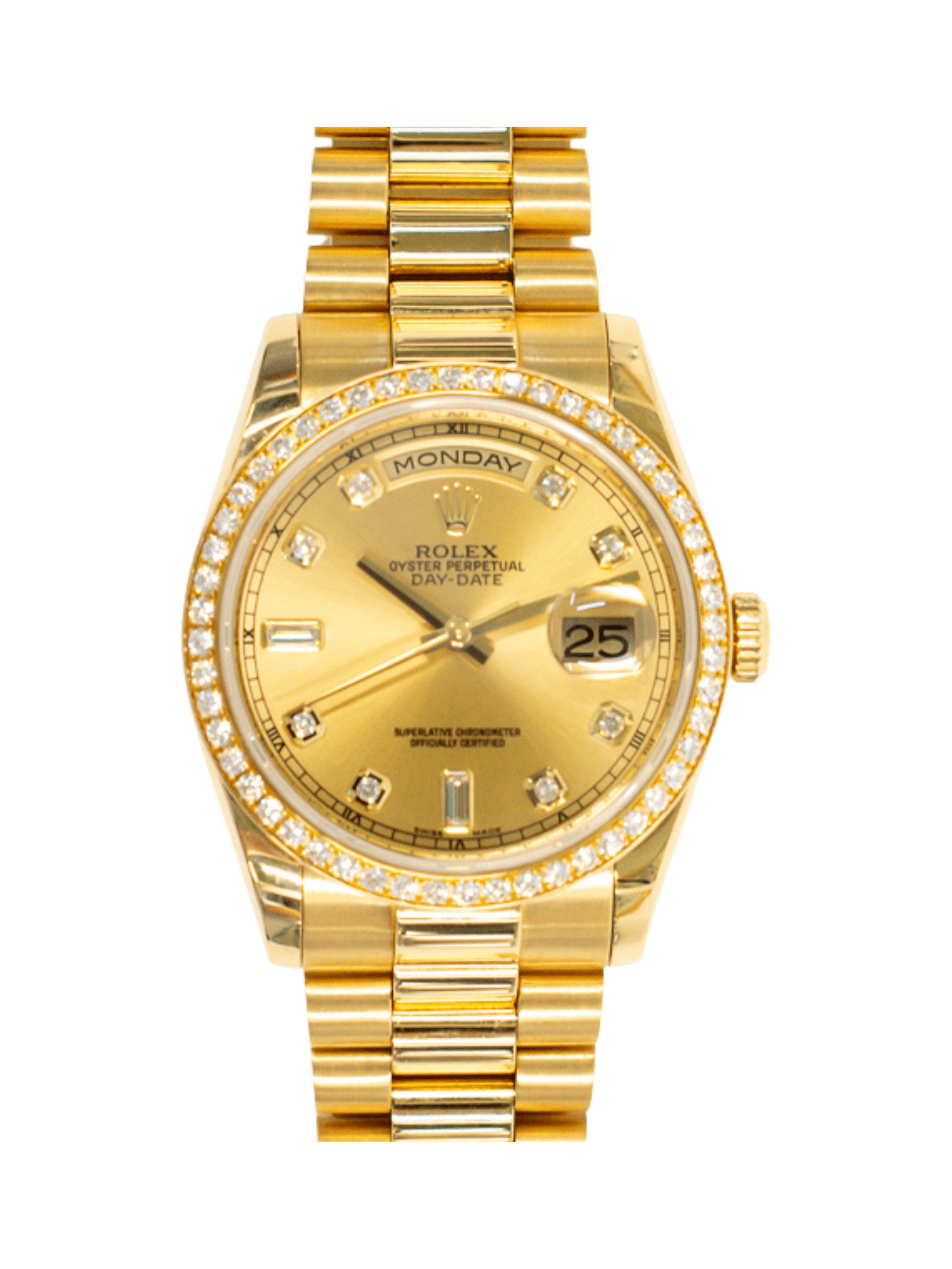 Rolex Day-Date 36 "President" Champagne Diamond Dial 118348A Bracelet