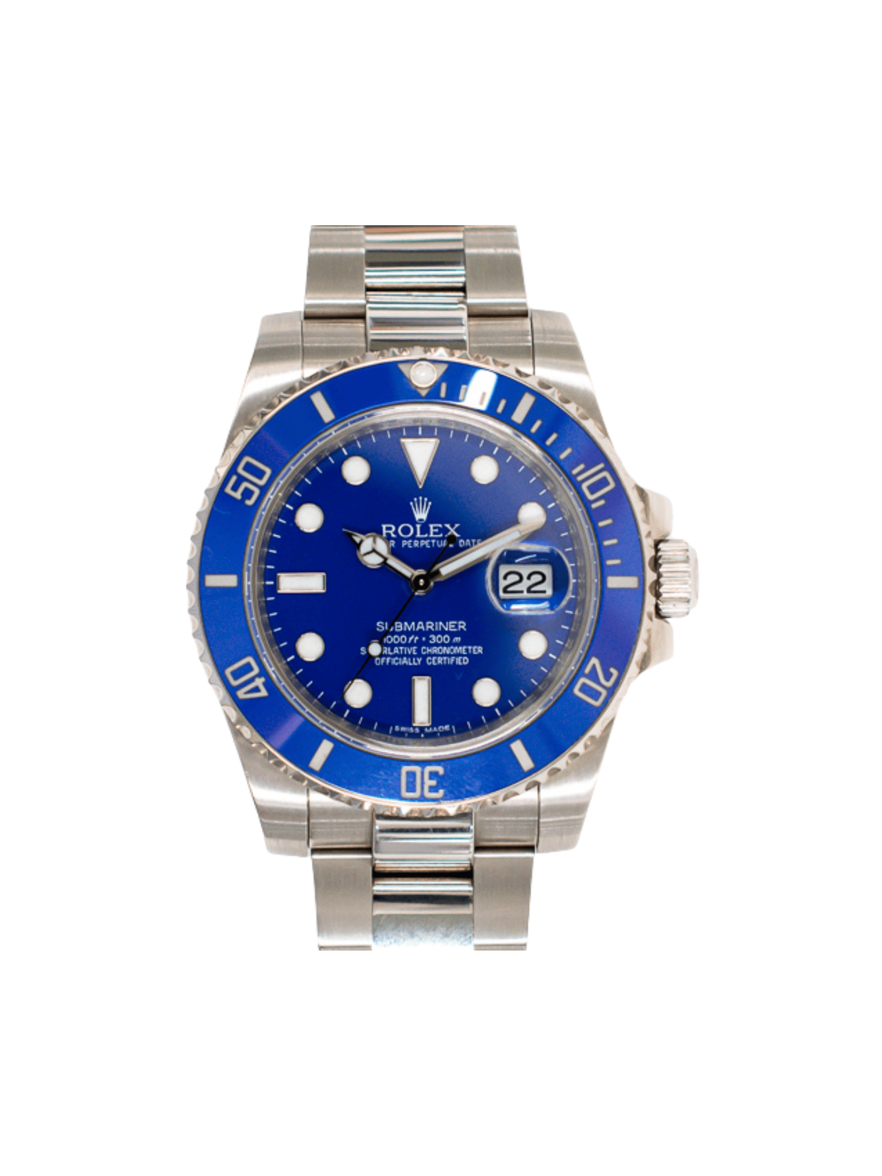 Rolex Submariner Date White Gold "Smurf" Dial 116619LB