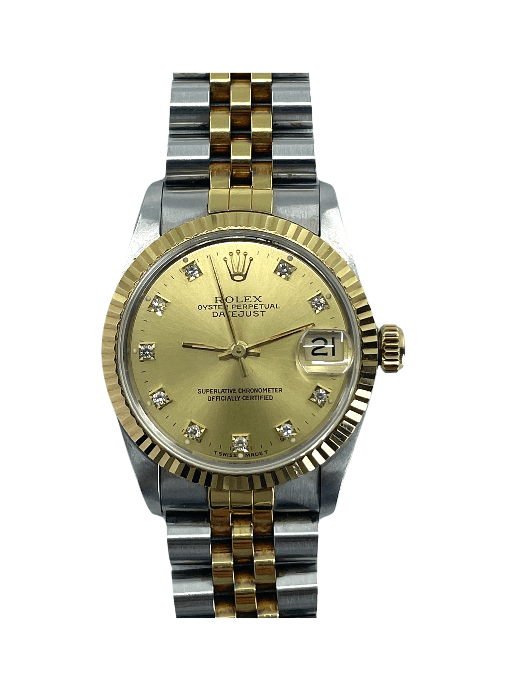 Rolex Datejust 31 Champagne Diamond Dial 68273