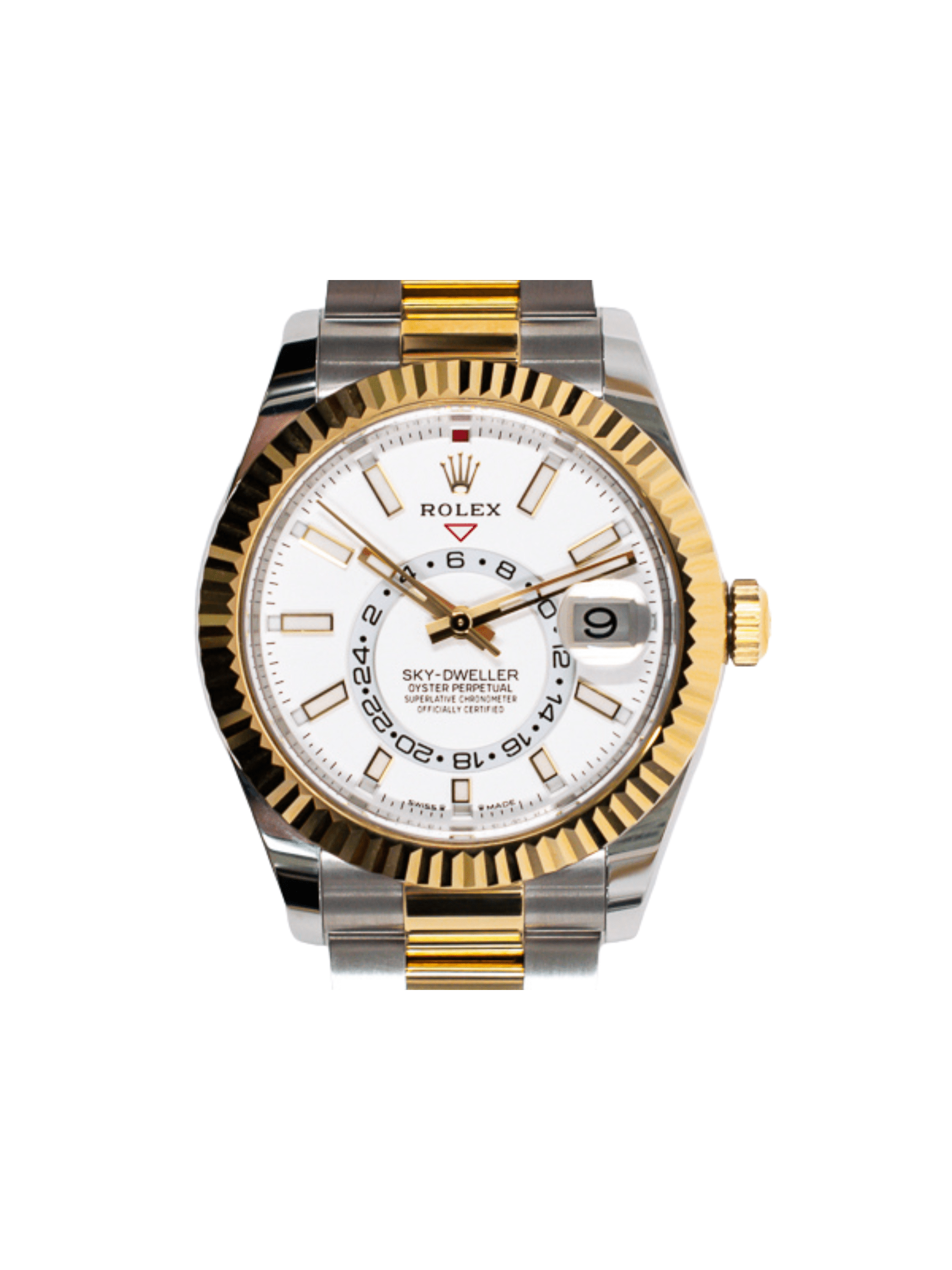 Rolex Sky-dweller Stainless Steel/Yellow Gold White Dial 336933