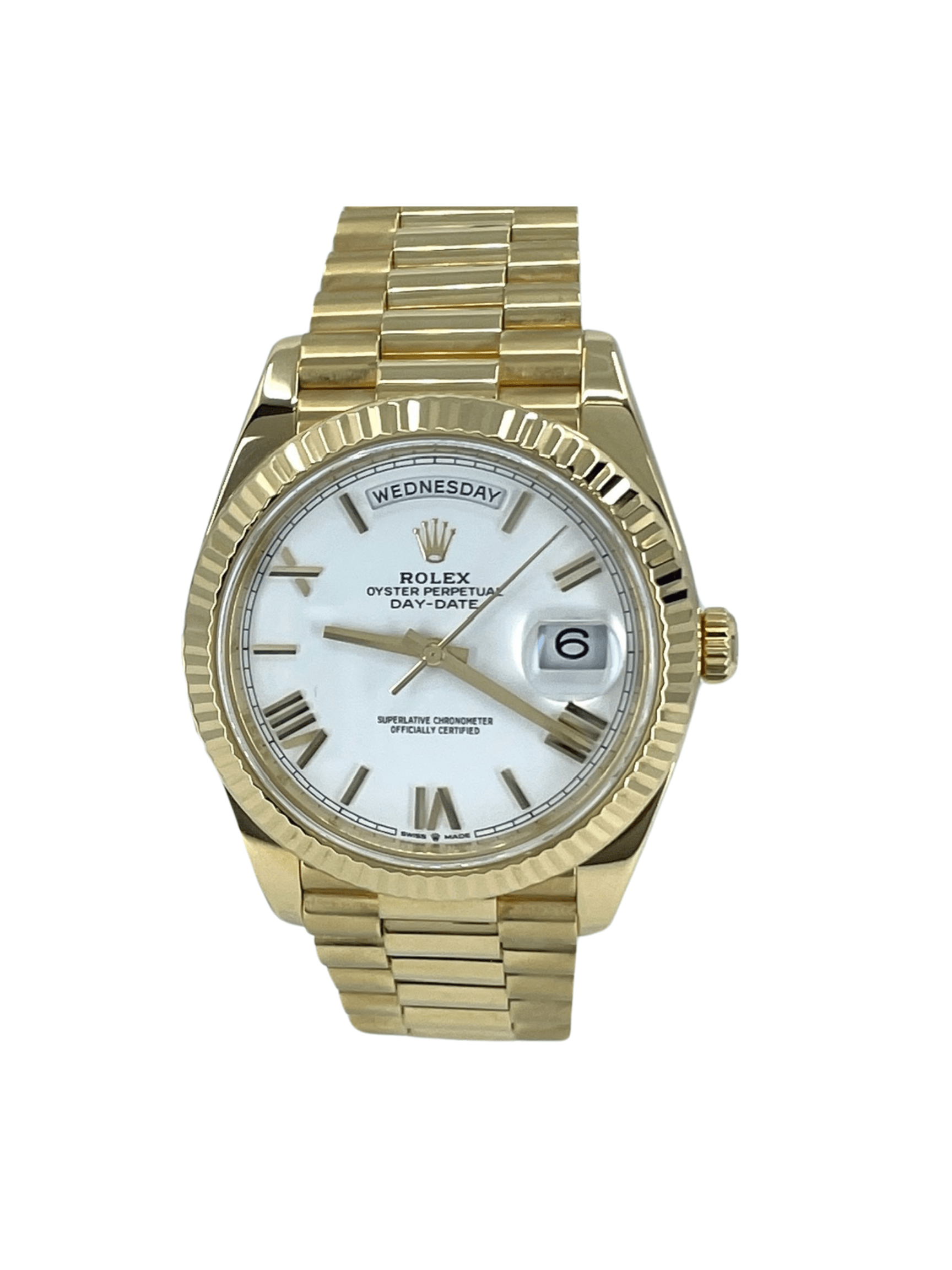 Rolex Day-Date Yellow Gold White Roman 228238