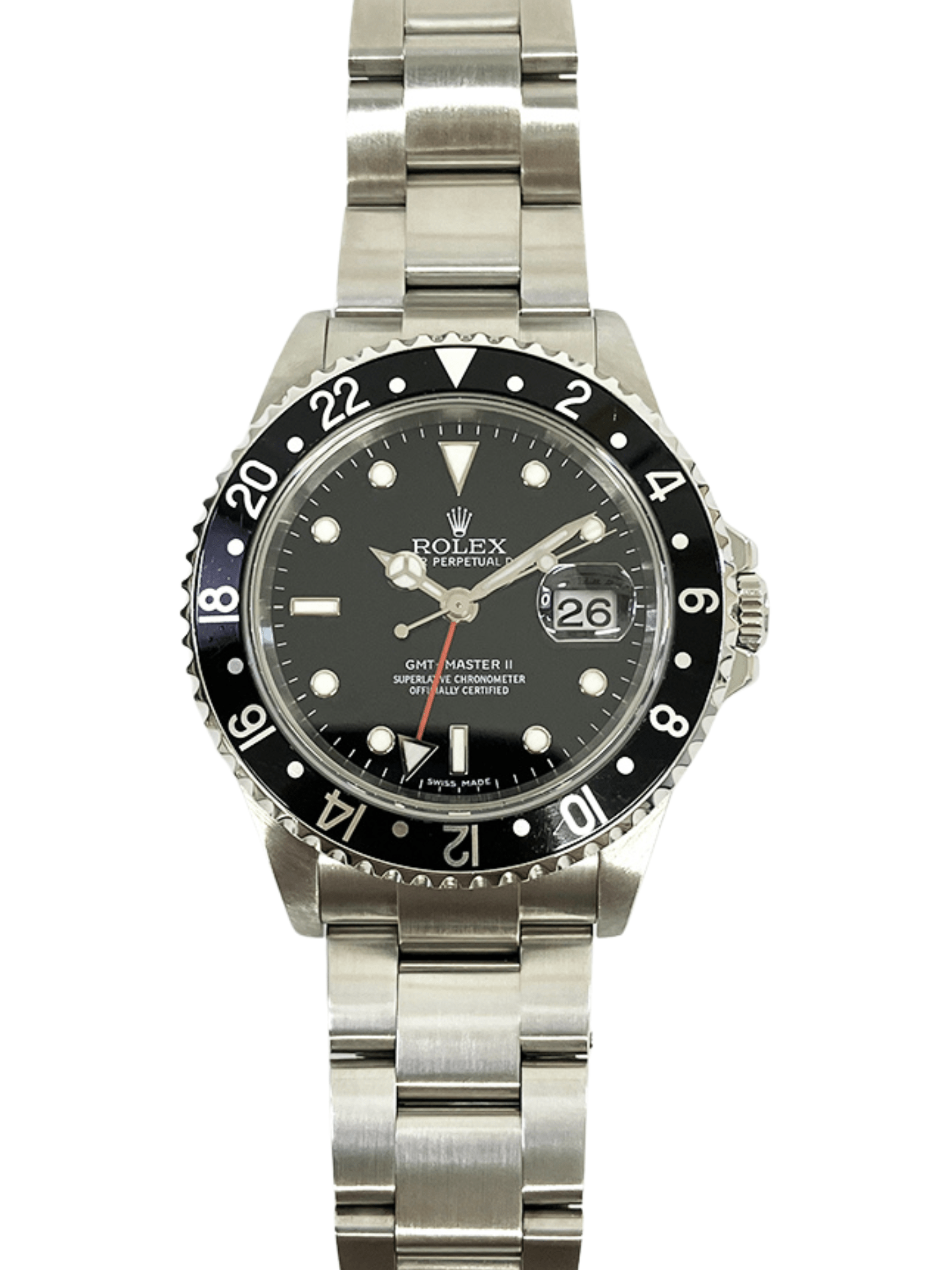 Rolex GMT-Master II Stainless Steel Black Dial 16710 Bracelet