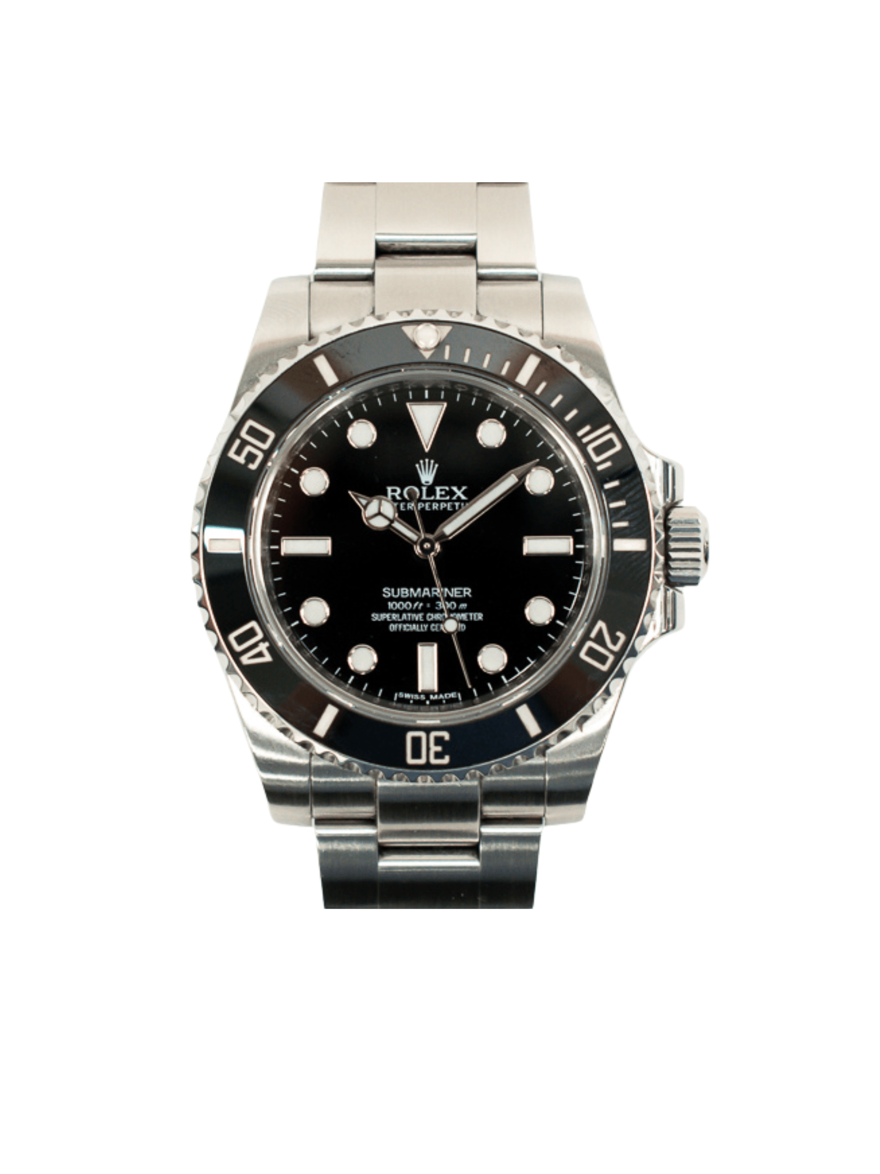 Rolex Submariner (No Date) Stainless Steel Ceramic Bezel Black Dial 114060
