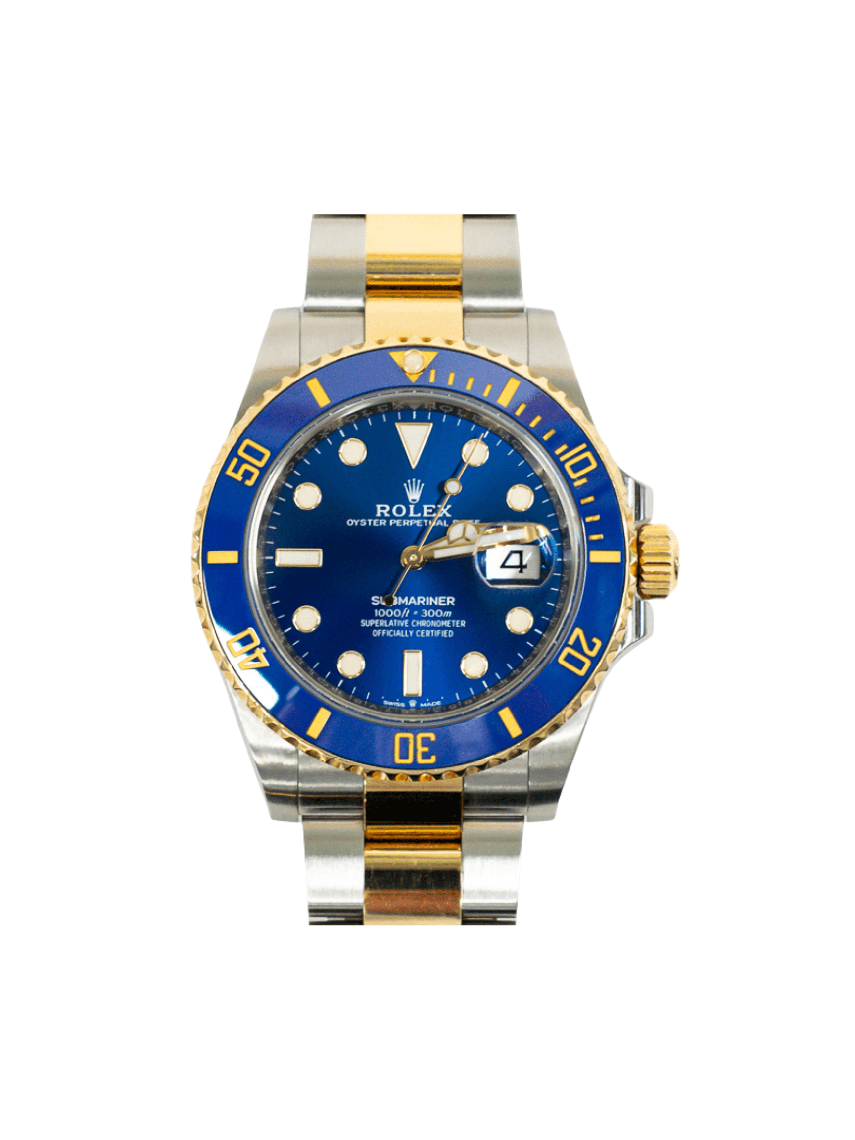 Rolex Submariner Date Yellow Gold and Steel Blue Ceramic Bezel Blue Dial 126613LB