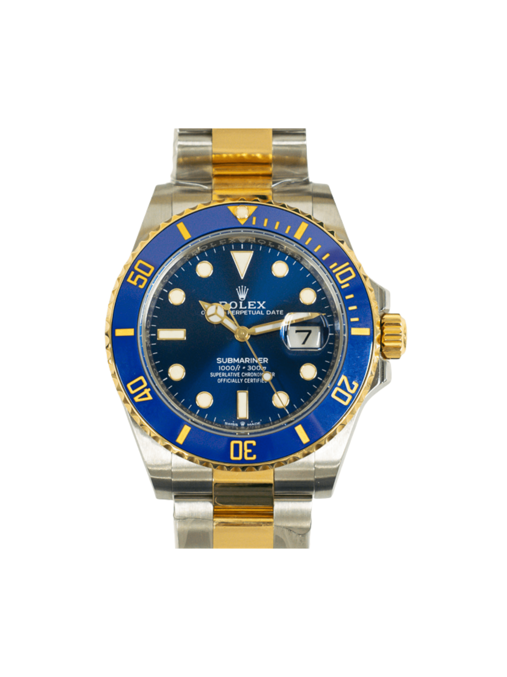 Rolex Submariner Date Yellow Gold and Steel Blue Ceramic Bezel Blue Dial 126613LB