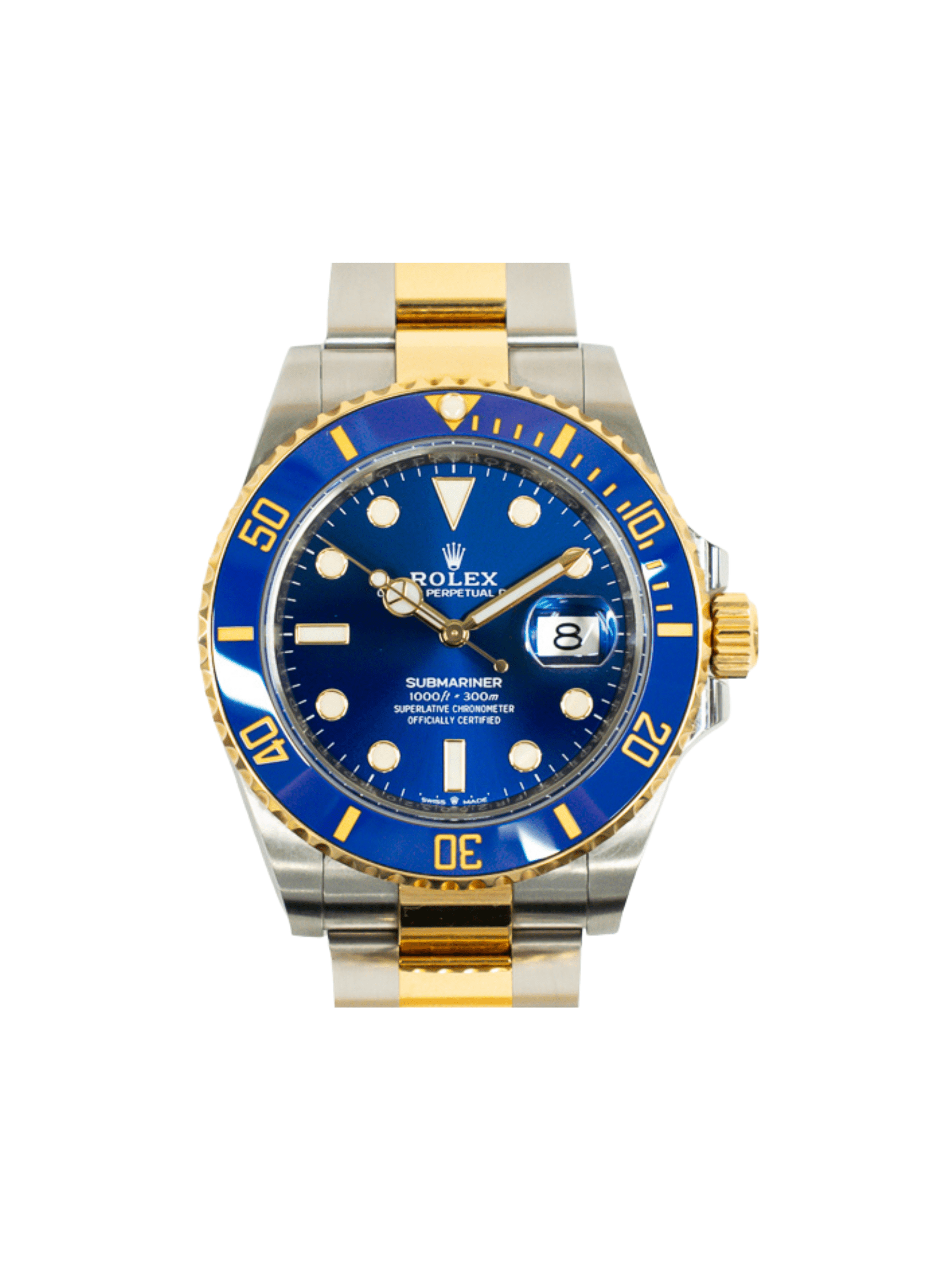 Rolex Submariner Date Yellow Gold and Steel Blue Ceramic Bezel Blue Dial 126613LB