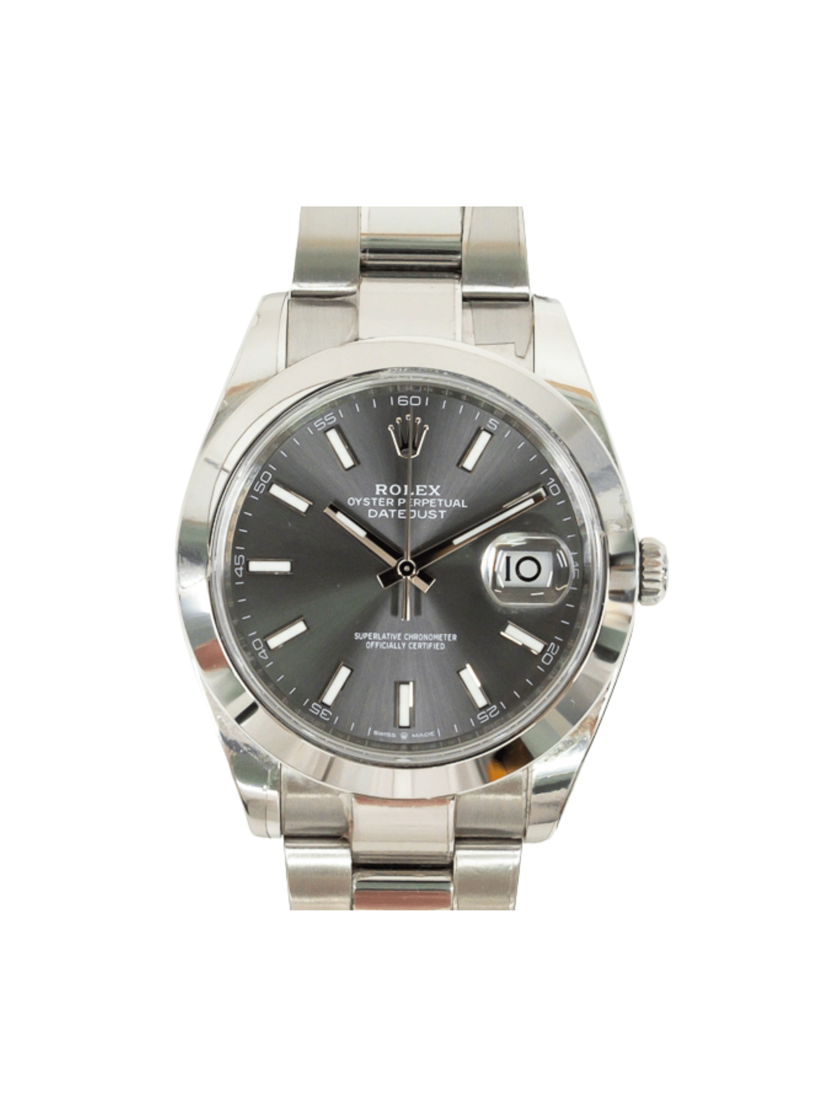 Rolex Datejust 41 Stainless Steel "Slate" Stick Dial 126300