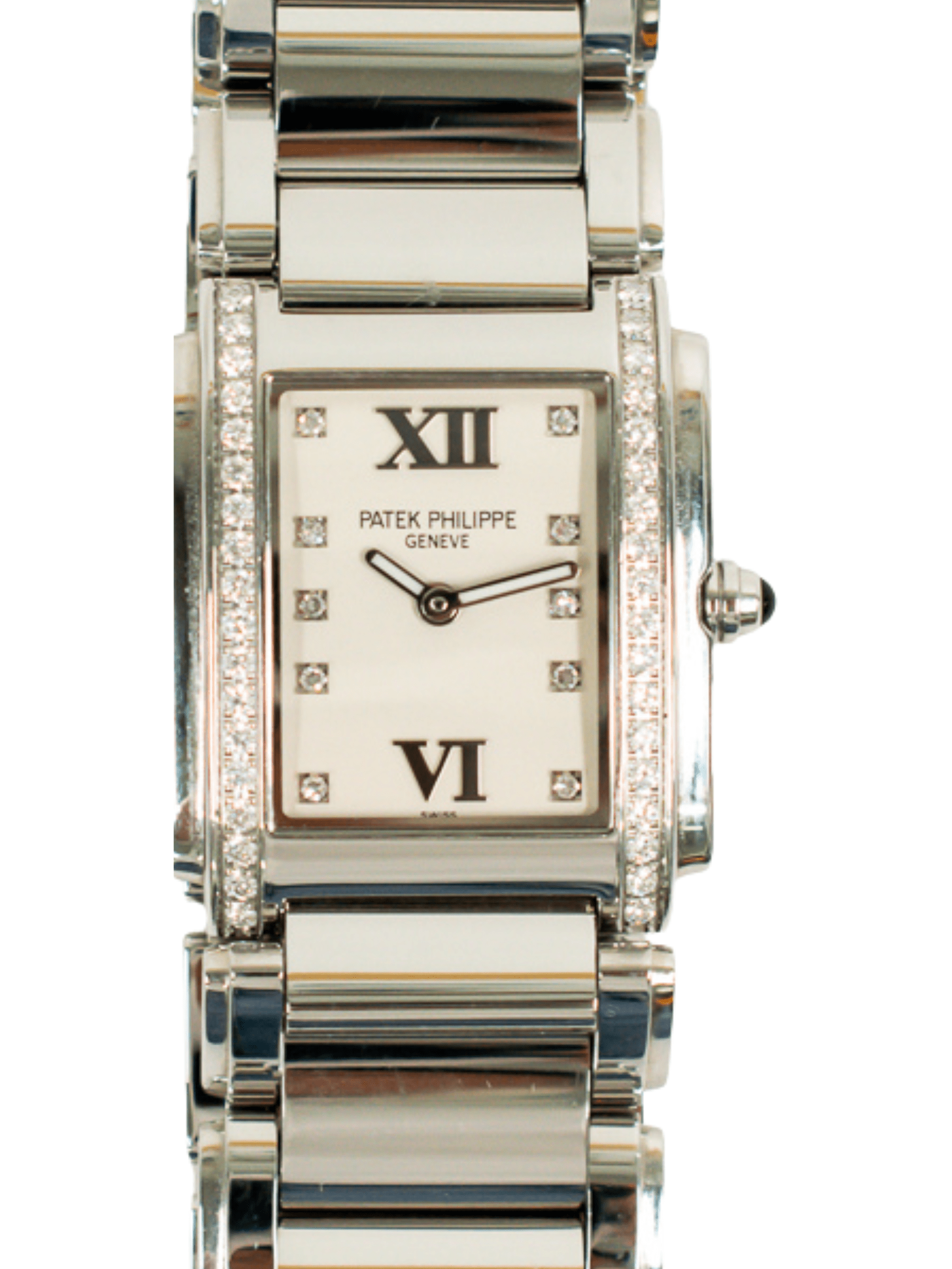 Patek Philippe Twenty~4 Steel White Diamond Dial 4910/10A-011 Bracelet
