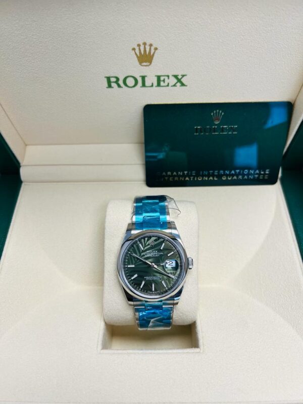 Rolex Datejust 36 Palm Dial New Box Papers