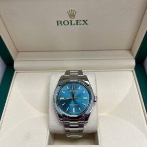 Rolex Milgauss Green Crystal Blue Dial 116400 Box