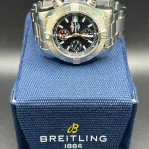 Breitling A13381 Avenger II Black Dial 43mm Stainless Steel Clasp Front 2