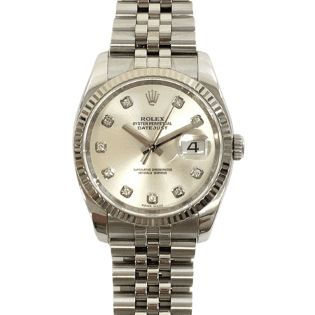 Rolex Datejust 36 Silver Diamond Dial 116234