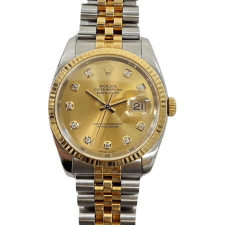 Rolex Datejust 36 Champagne Diamond Dial 116233