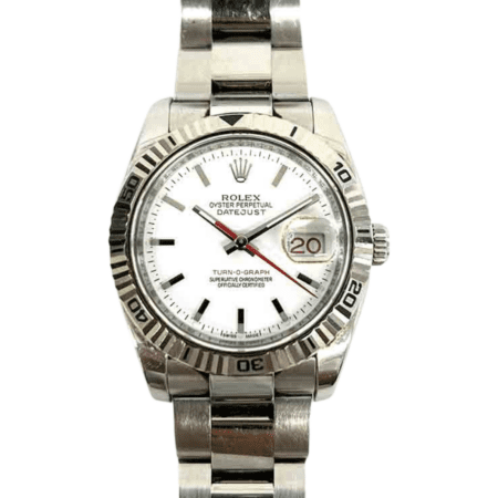 Rolex Datejust Turn-O-Graph White Dial 116264