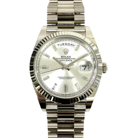 Rolex Day-Date 40 Silver Diamond Dial 228239