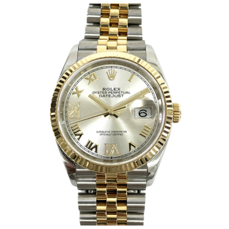 Rolex Datejust 36 Silver VI & IX Diamond 126233